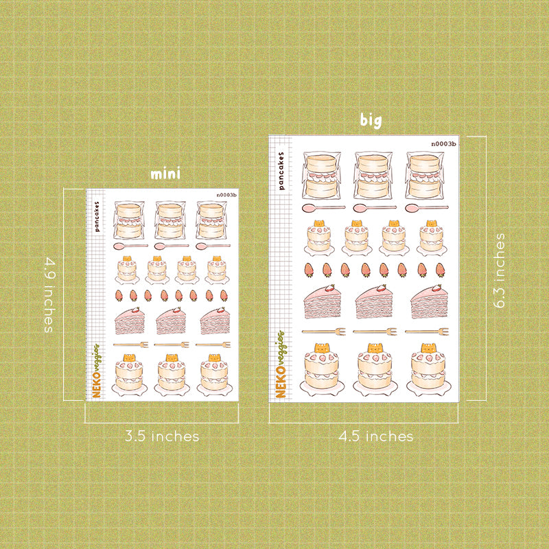 Pancakes Sticker Neko Veggies