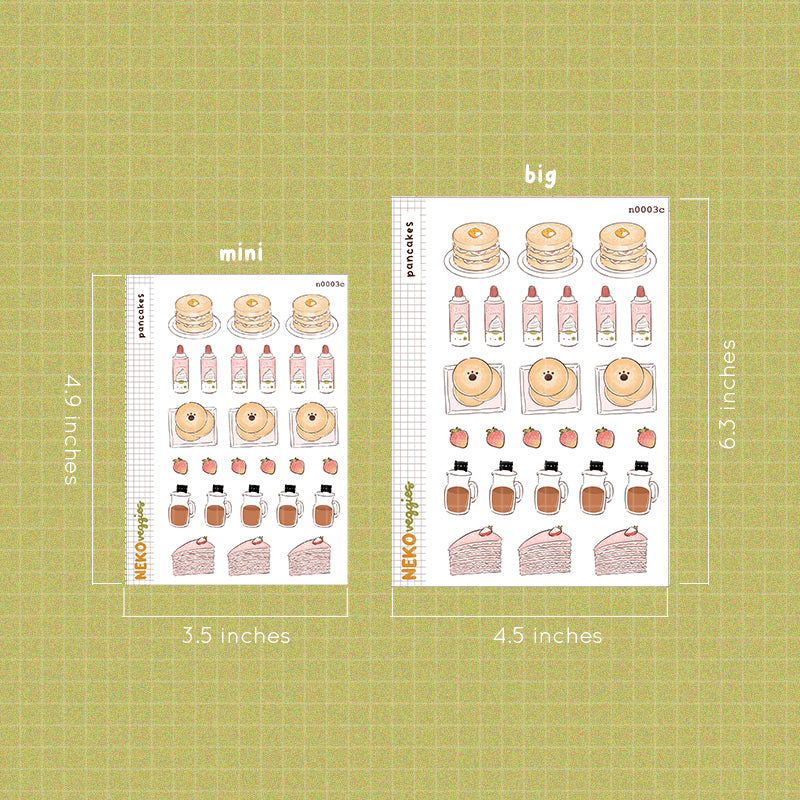 Pancakes Sticker Neko Veggies