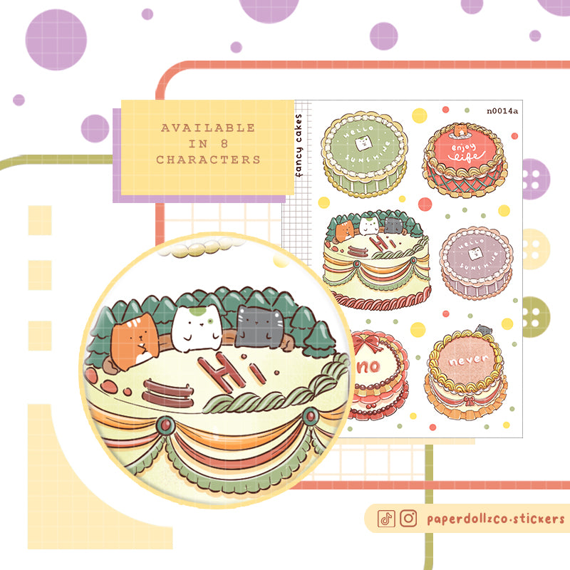 Fancy Cakes Sticker Neko Veggies