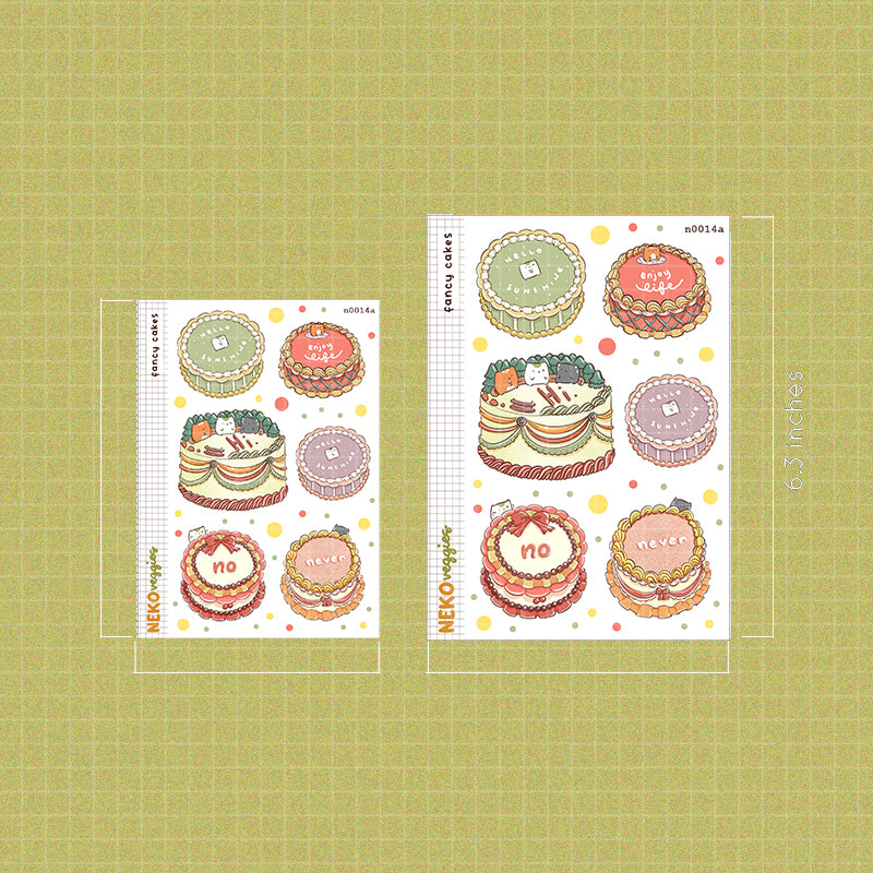 Fancy Cakes Sticker Neko Veggies
