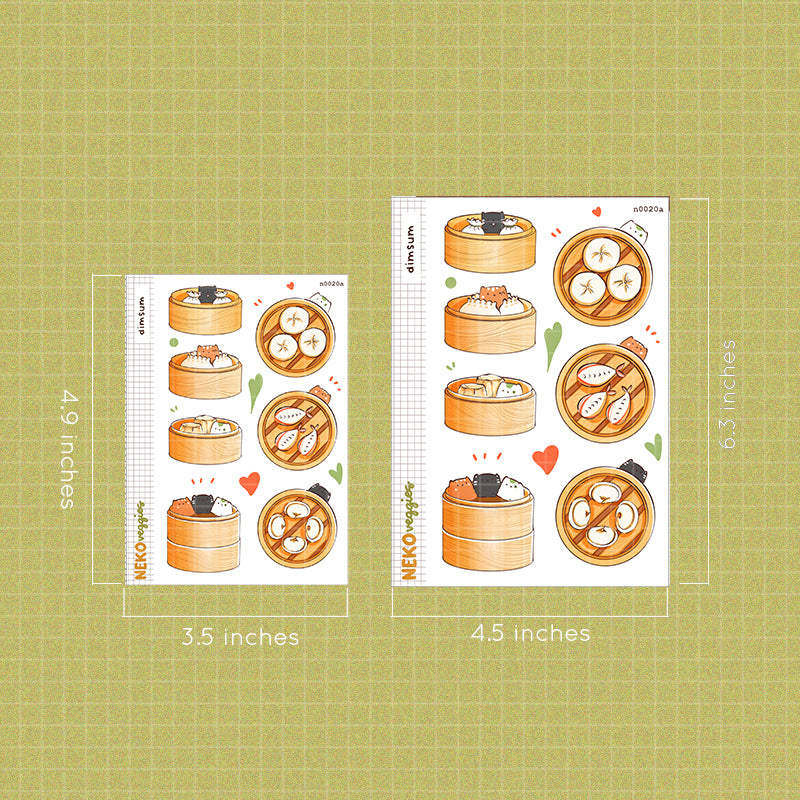 Dimsum Sticker Neko Veggies