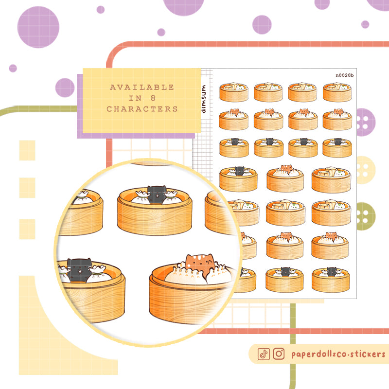 Dimsum Sticker Neko Veggies