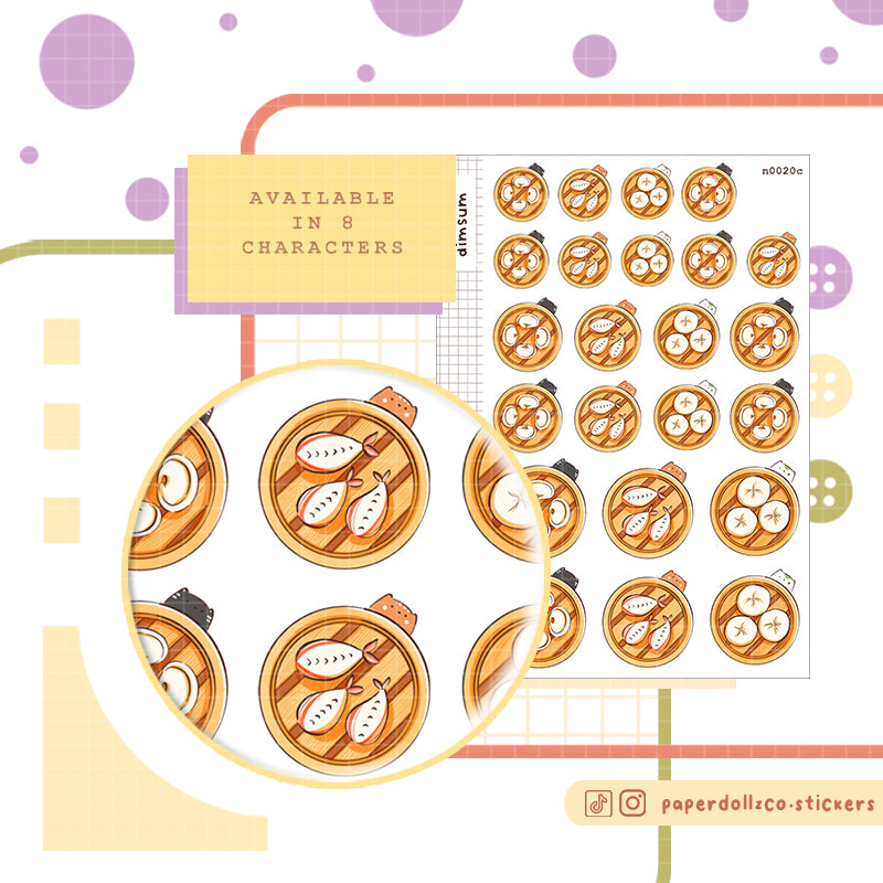 Dimsum Sticker Neko Veggies