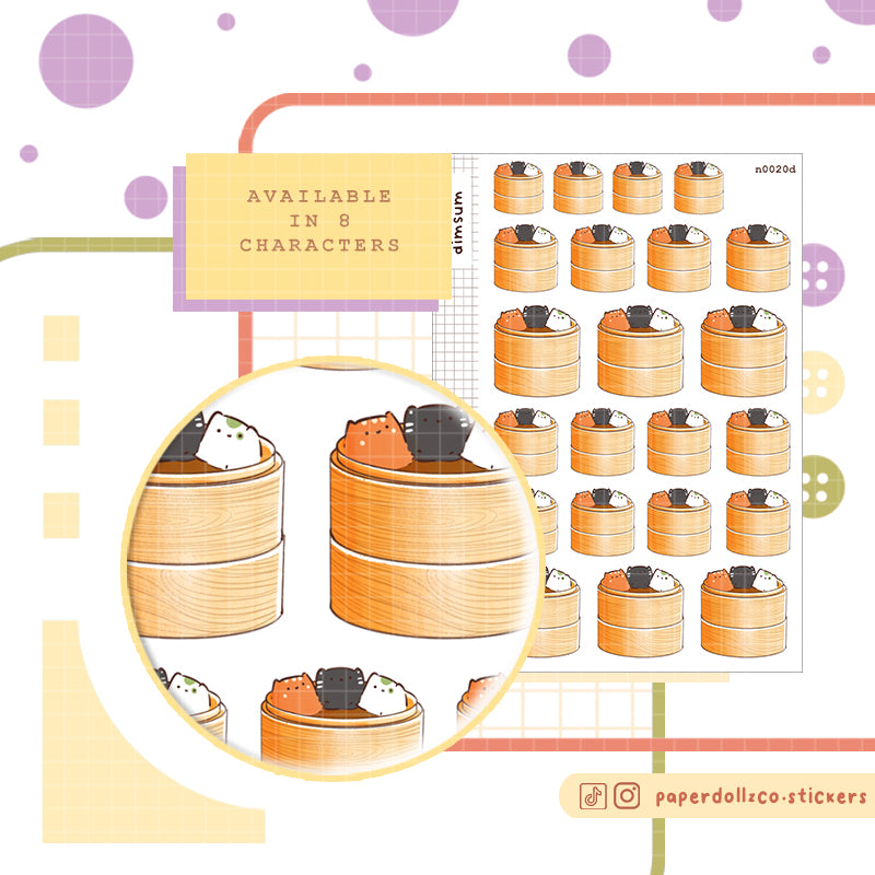 Dimsum Sticker Neko Veggies