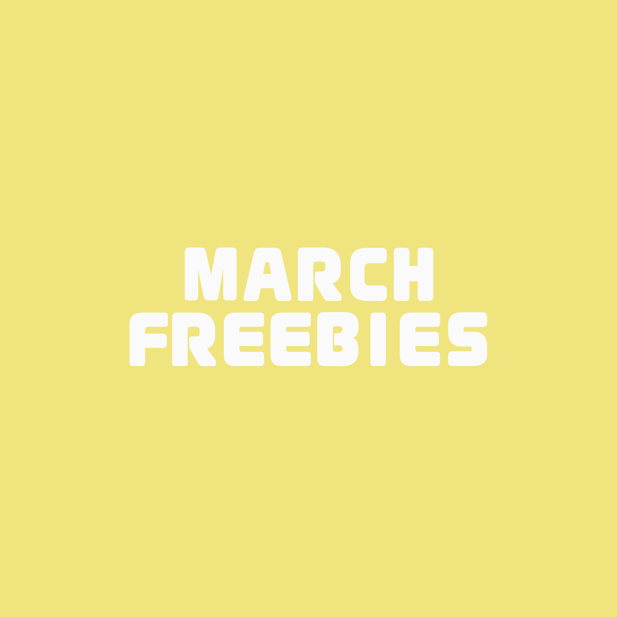 March Freebies