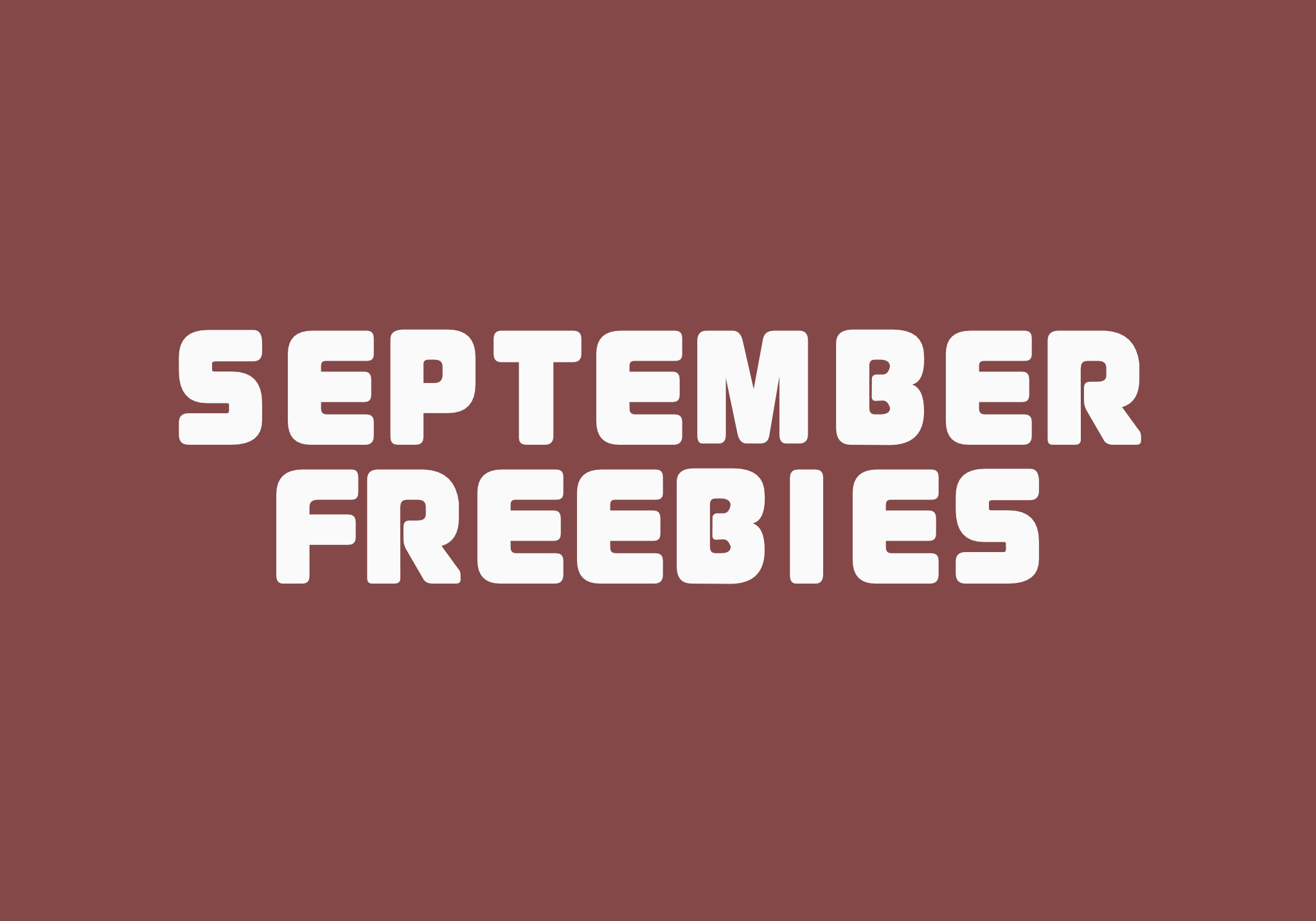 September Freebies