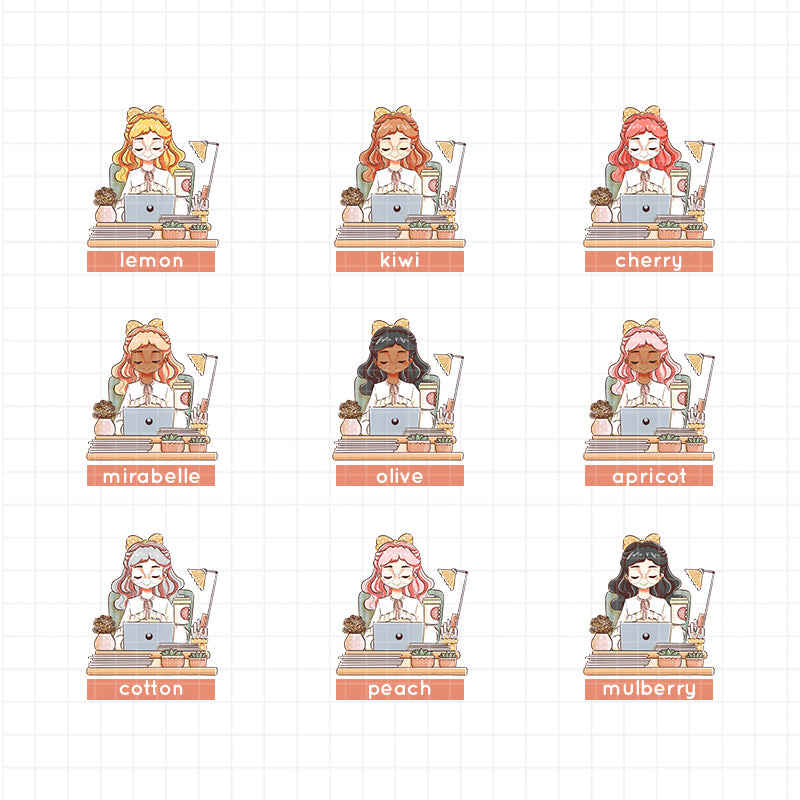 Diligent| Working Women | Collections | Paperdollzco Planner Stickers | C317