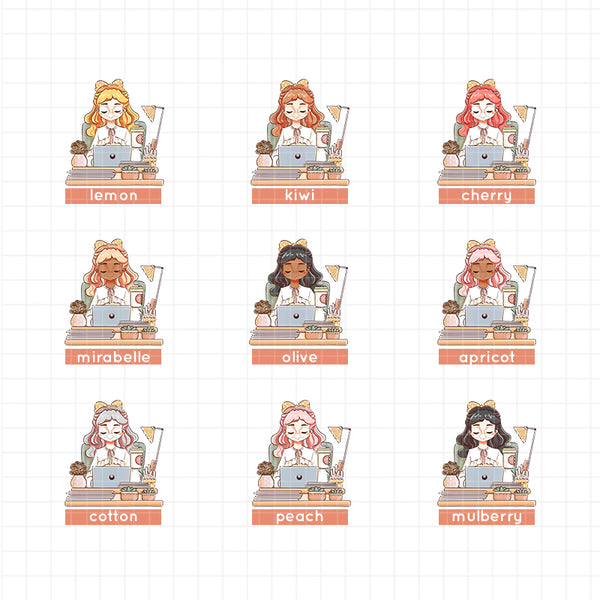 Diligent Working Women Paperdollzco Planner Stickers | C317