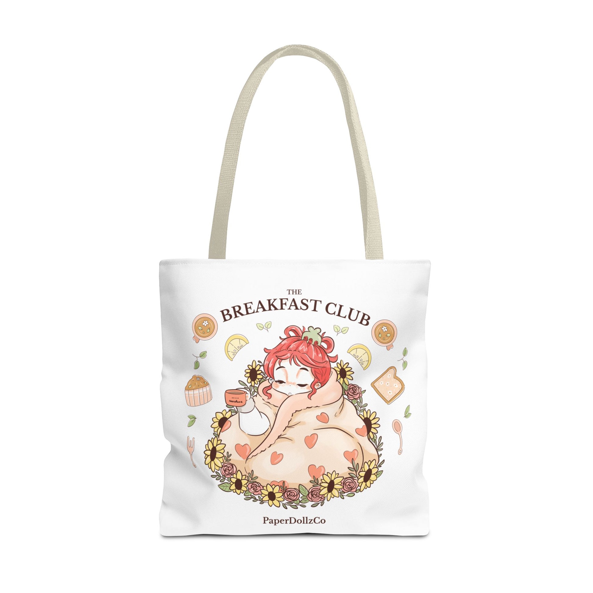 Breakfast Club Tote Bag for Food Lovers, Stylish Grocery Tote, Cute Shopping Bag, Gift for Foodies, Eco-Friendly Accessory | Cherry Merch