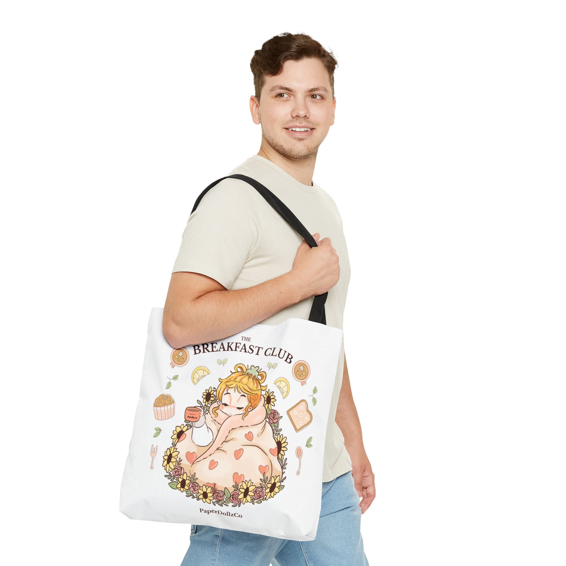 Breakfast Club Tote Bag for Food Lovers, Stylish Grocery Tote, Cute Shopping Bag, Gift for Foodies, Eco-Friendly Accessory | Lemon Merch