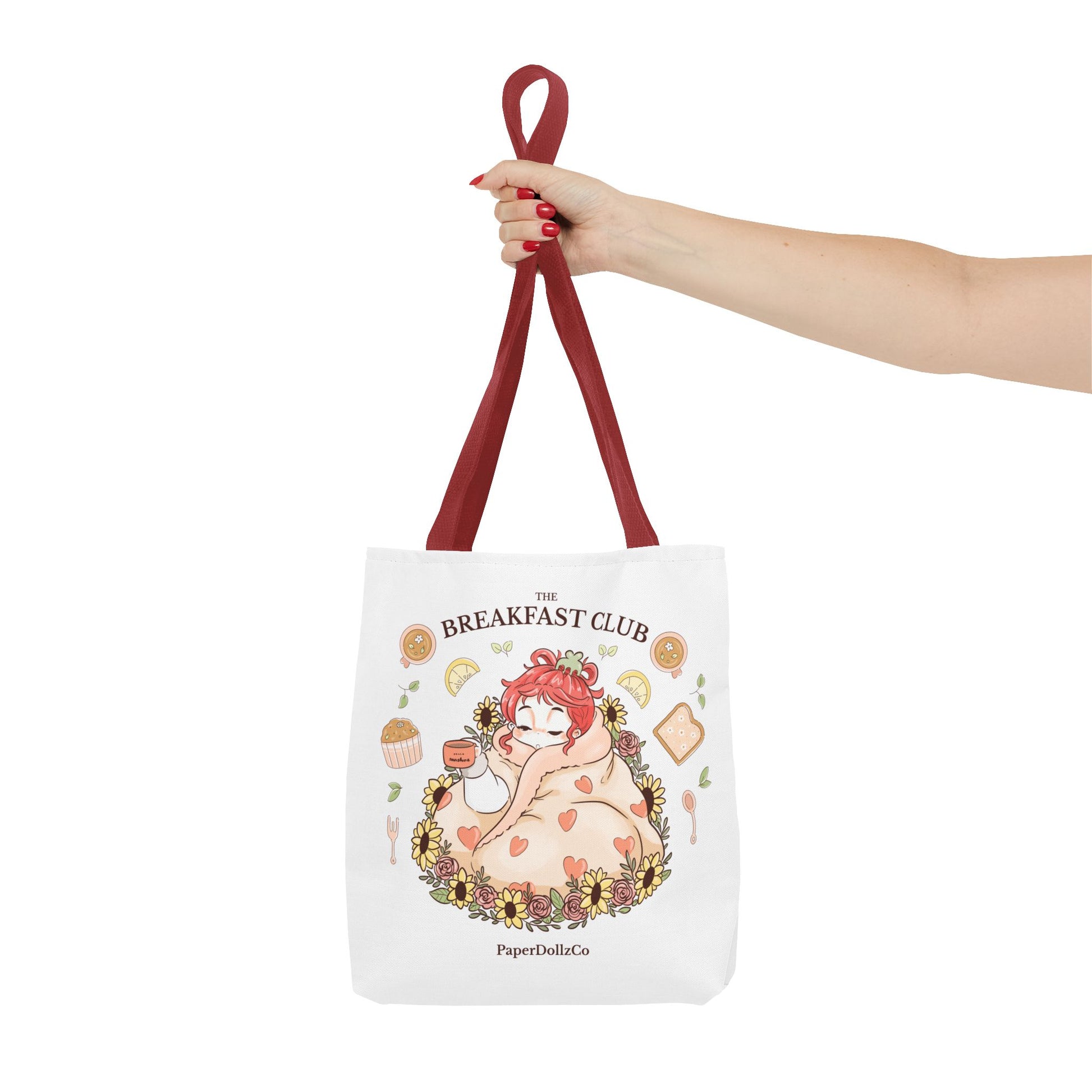 Breakfast Club Tote Bag for Food Lovers, Stylish Grocery Tote, Cute Shopping Bag, Gift for Foodies, Eco-Friendly Accessory | Cherry Merch