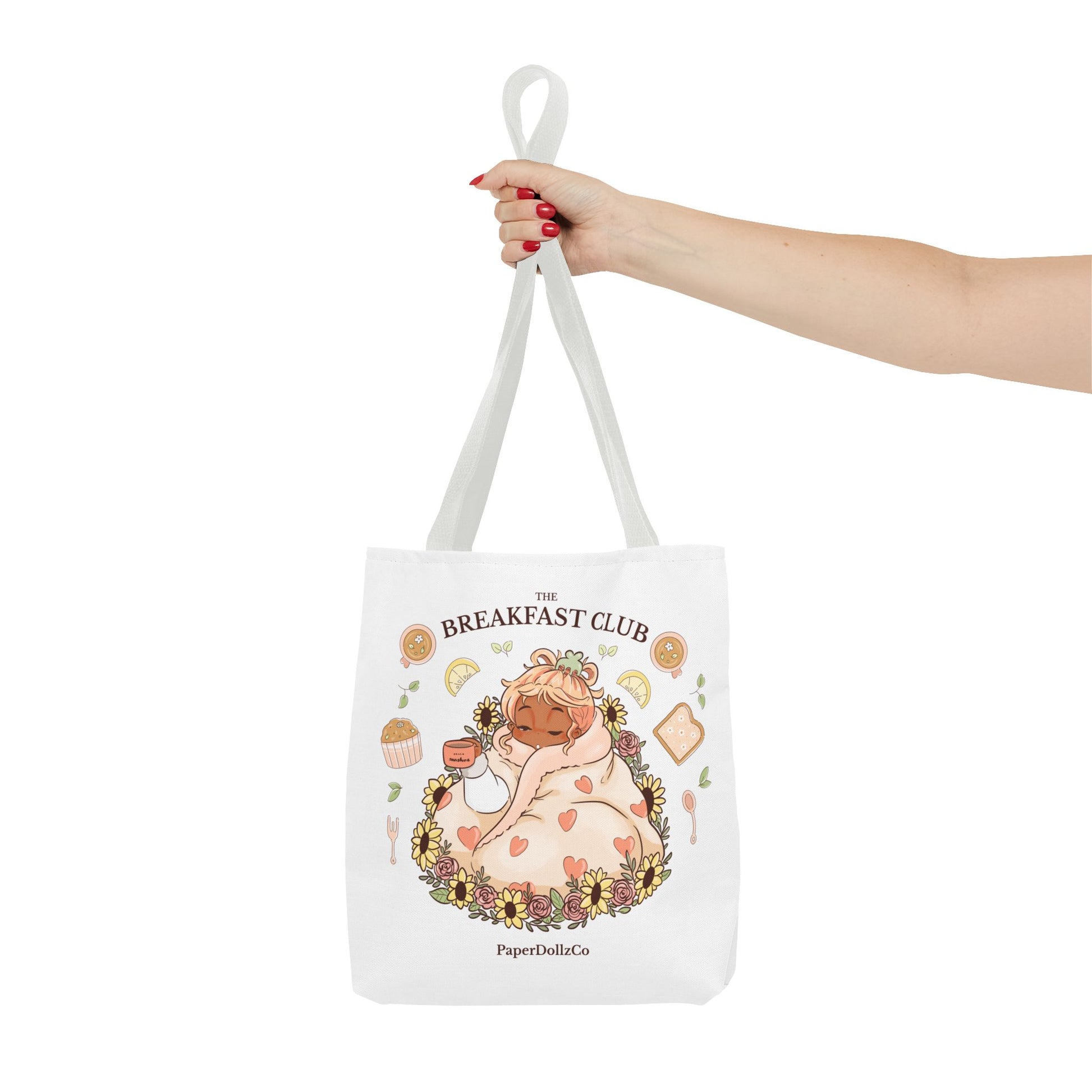 Breakfast Club Tote Bag for Food Lovers, Stylish Grocery Tote, Cute Shopping Bag, Gift for Foodies, Eco-Friendly Accessory | Mirabelle Merch