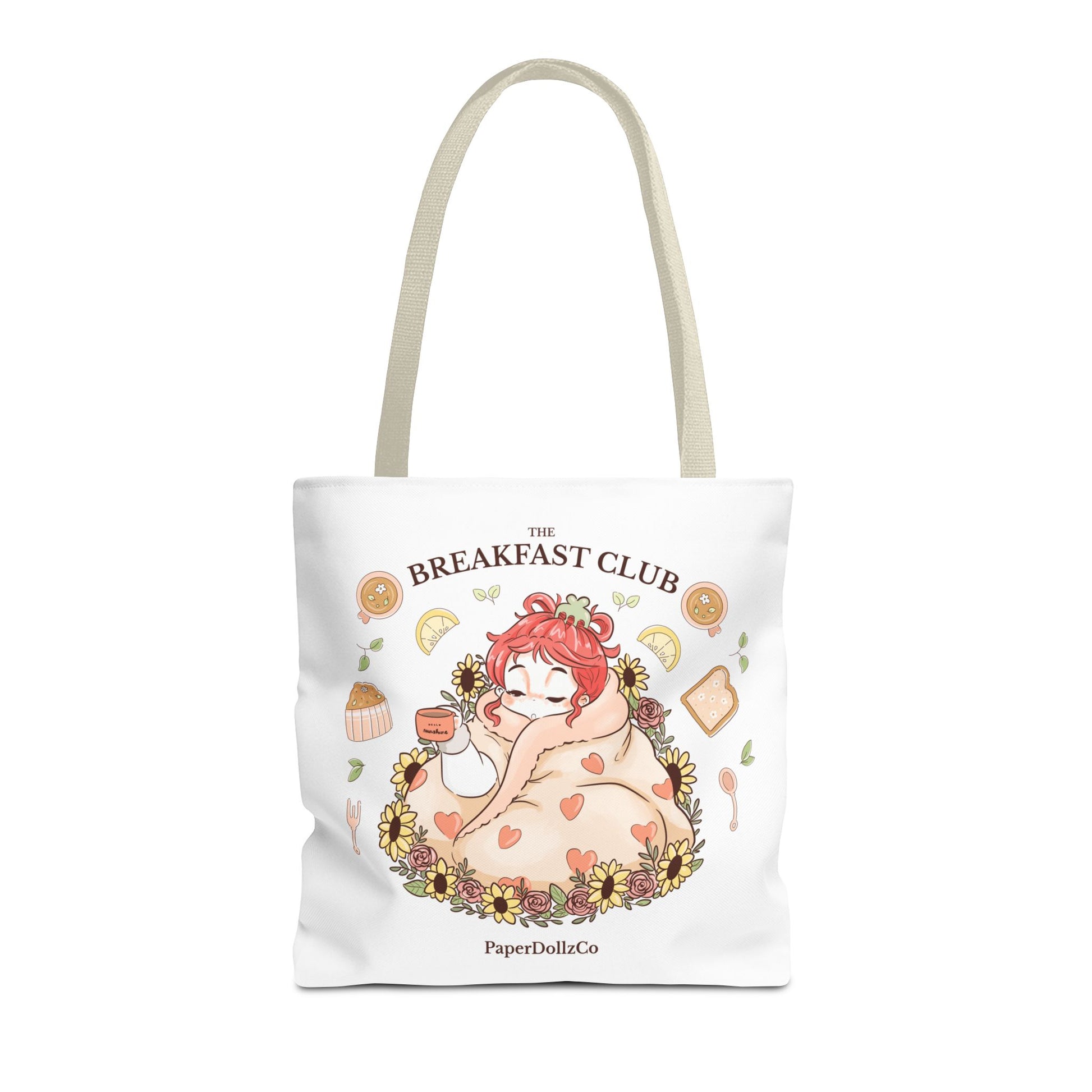 Breakfast Club Tote Bag for Food Lovers, Stylish Grocery Tote, Cute Shopping Bag, Gift for Foodies, Eco-Friendly Accessory | Cherry Merch