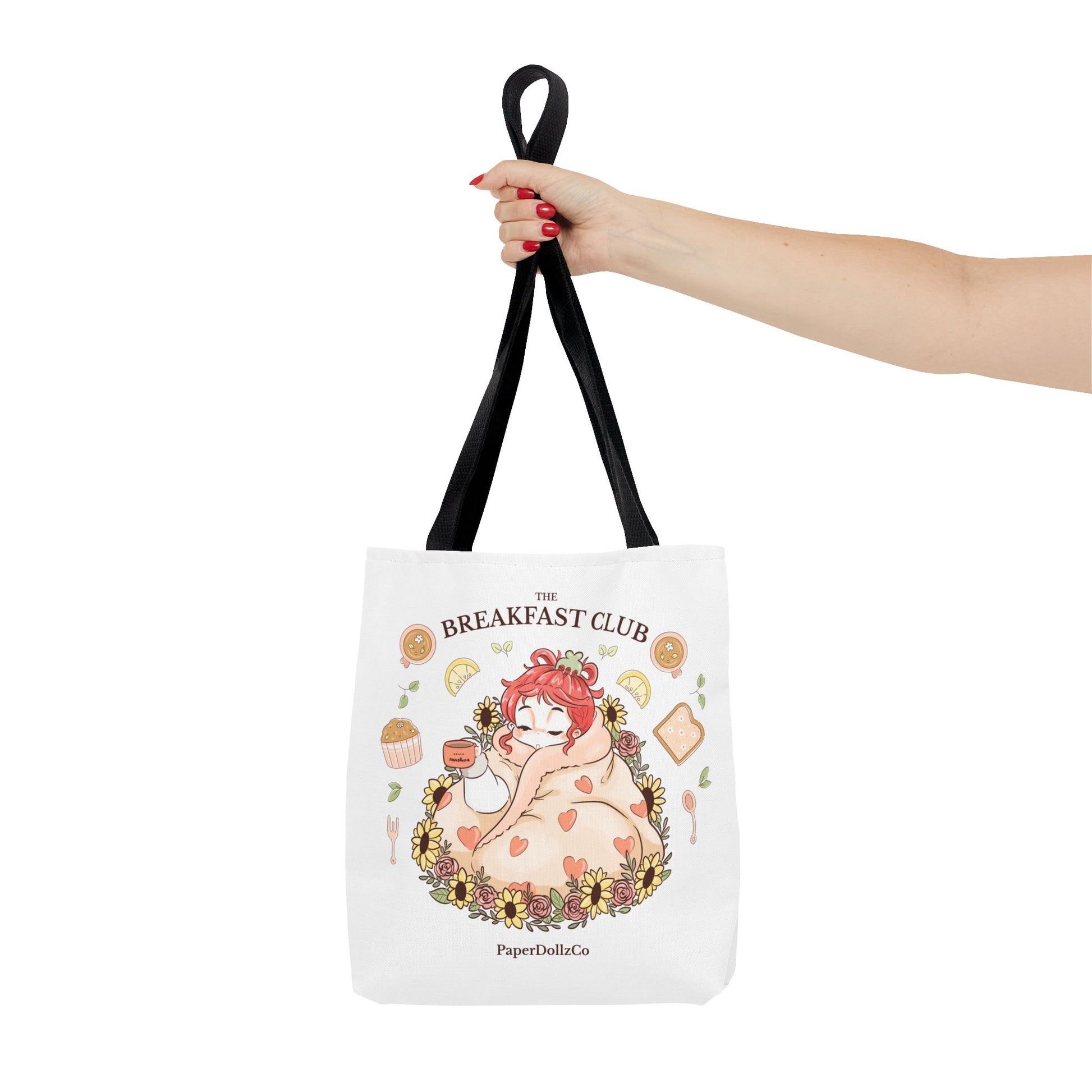 Breakfast Club Tote Bag for Food Lovers, Stylish Grocery Tote, Cute Shopping Bag, Gift for Foodies, Eco-Friendly Accessory | Cherry Merch
