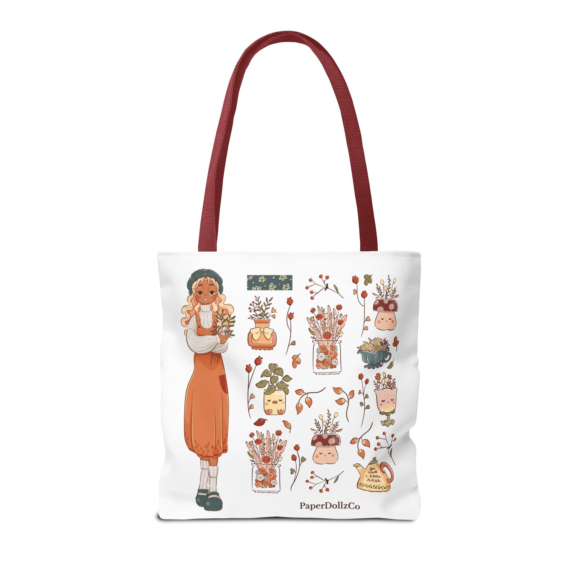 Autumn-Themed Tote Bag, Cozy Fall Essentials, Cute Eco-Friendly Shoulder Bag, Harvest Season Shopping Bag, Pumpkin Spice Carryall | Mirabelle Merch