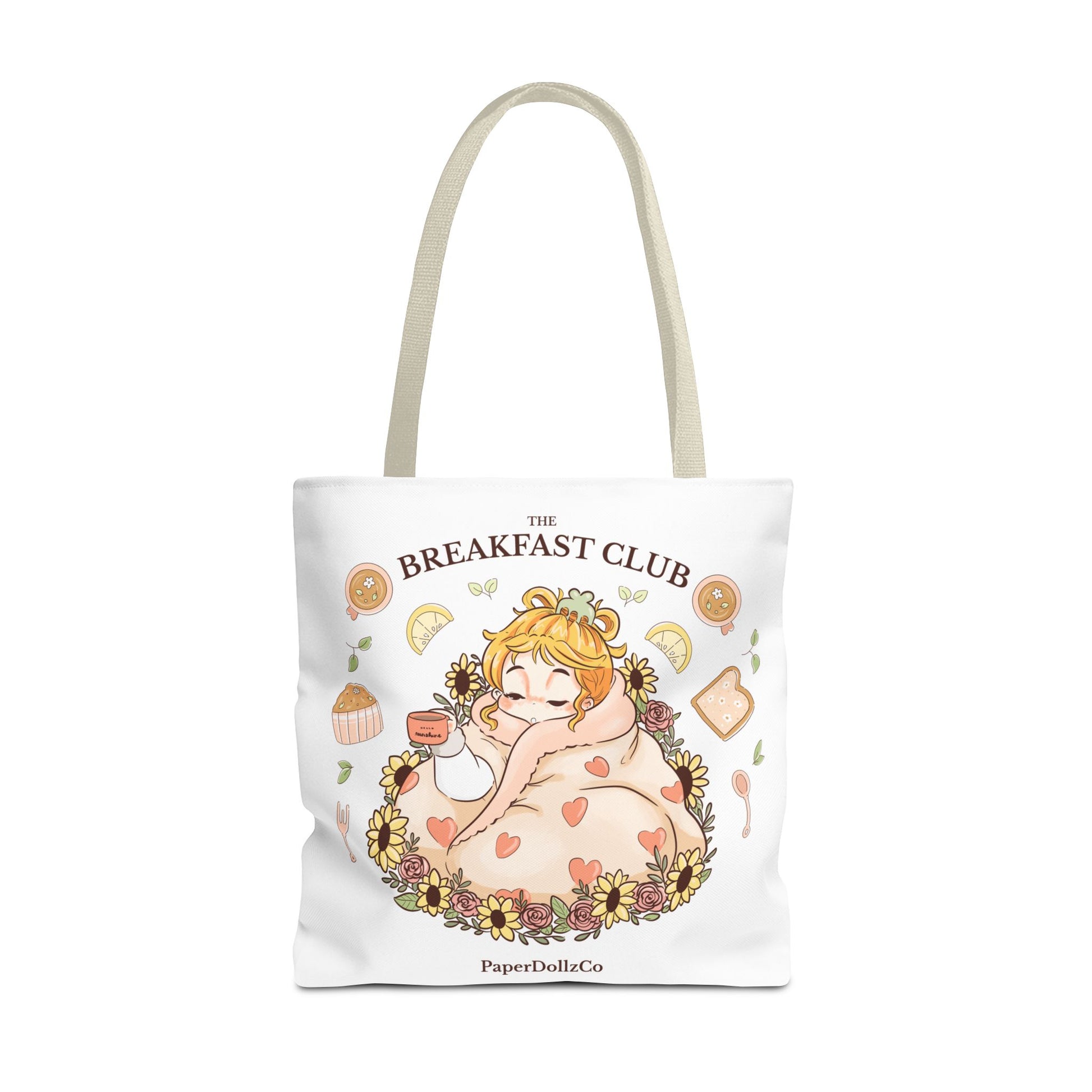 Breakfast Club Tote Bag for Food Lovers, Stylish Grocery Tote, Cute Shopping Bag, Gift for Foodies, Eco-Friendly Accessory | Lemon Merch