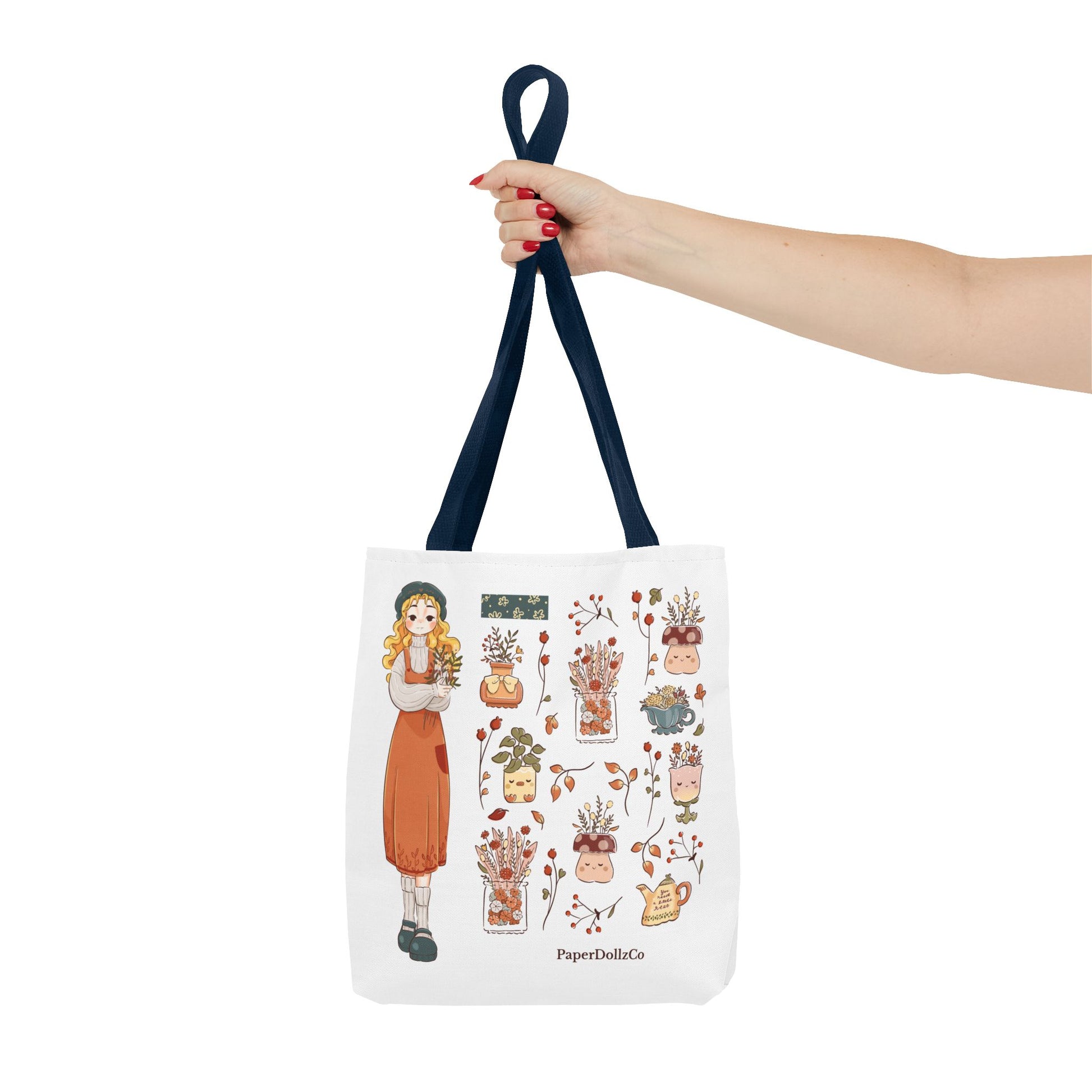 Themed Tote Bag, Cozy Fall Essentials, Cute Eco-Friendly Shoulder Bag, Harvest Season Shopping Bag, Pumpkin Spice Carryall | Lemon Merch