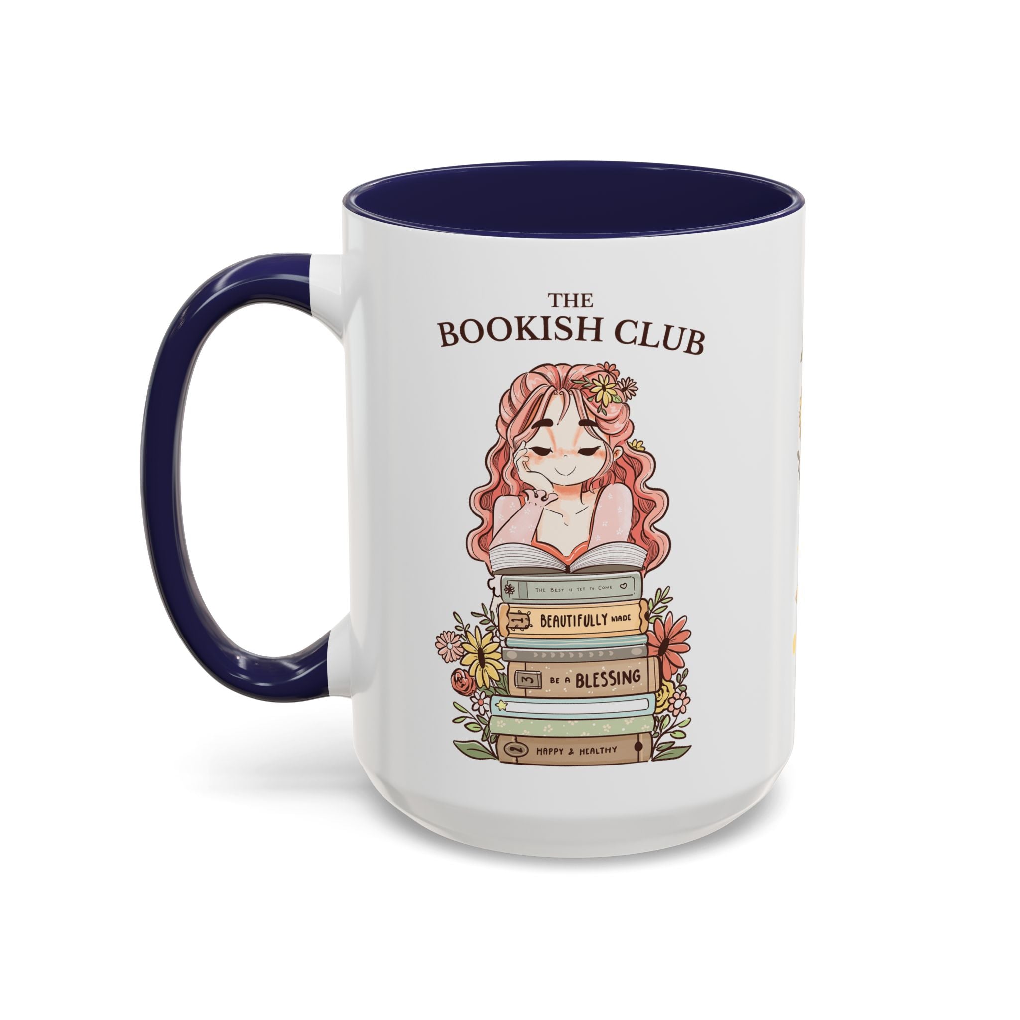 Whimsical Accent Coffee Mug - Cozy Home Vibes, Perfect Gift for Tea Lovers, Bookworms, and Relaxing Moments | Peach Merch Mug