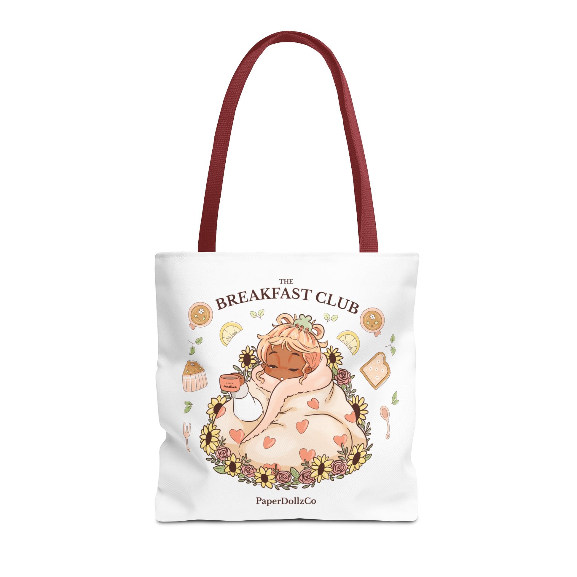 Breakfast Club Tote Bag for Food Lovers, Stylish Grocery Tote, Cute Shopping Bag, Gift for Foodies, Eco-Friendly Accessory | Mirabelle Merch