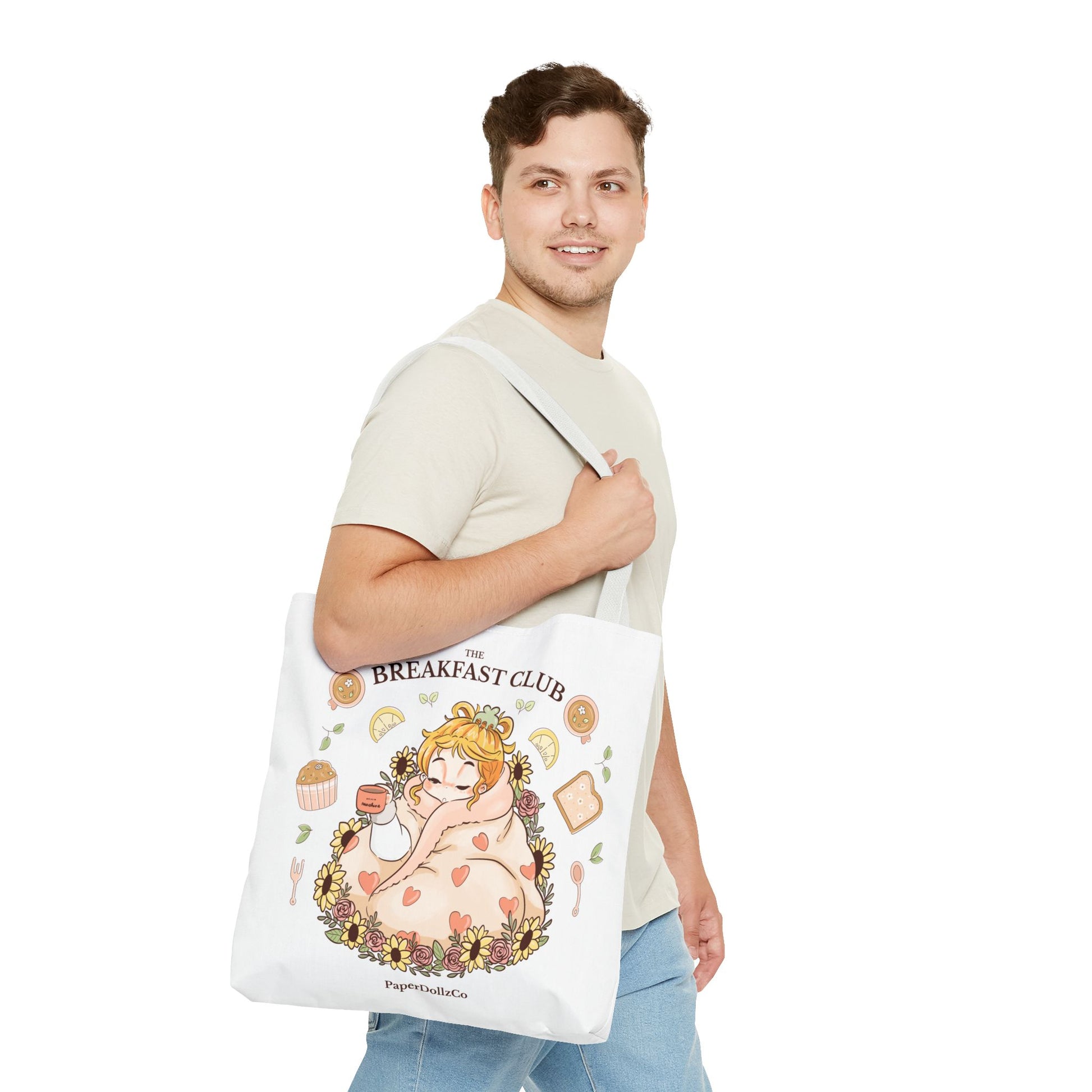 Breakfast Club Tote Bag for Food Lovers, Stylish Grocery Tote, Cute Shopping Bag, Gift for Foodies, Eco-Friendly Accessory | Lemon Merch