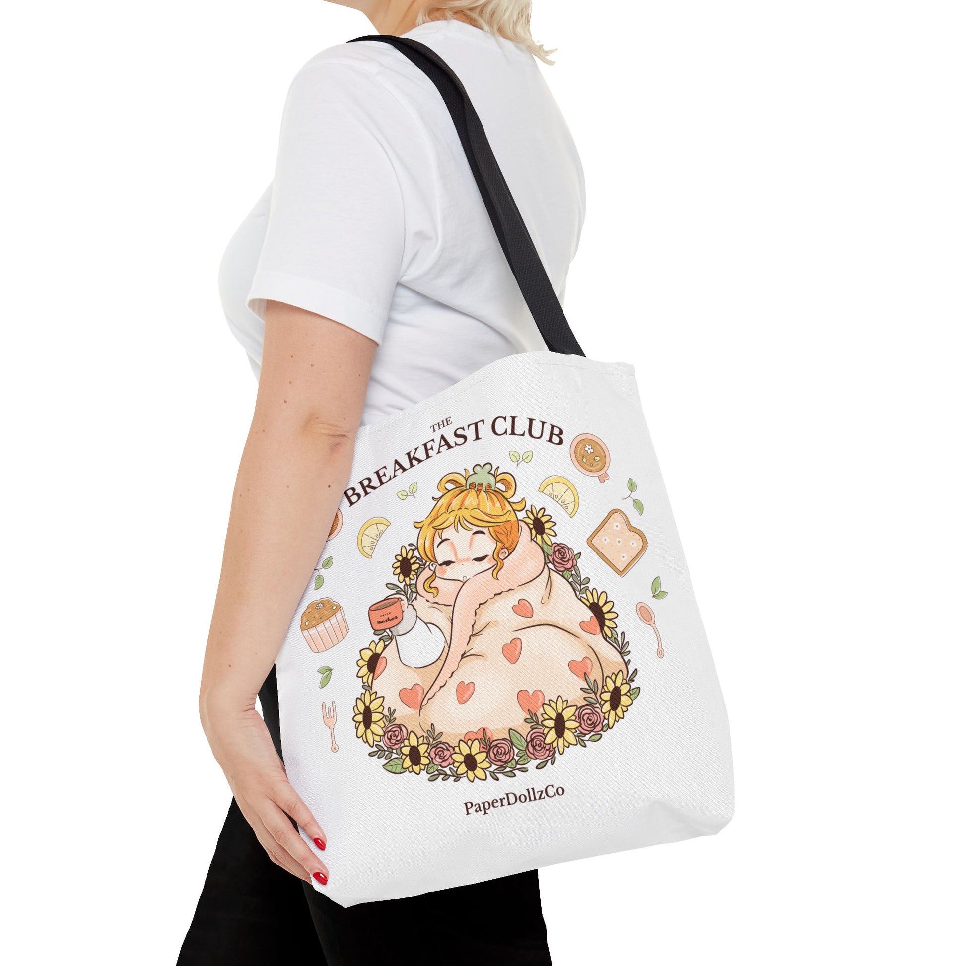 Breakfast Club Tote Bag for Food Lovers, Stylish Grocery Tote, Cute Shopping Bag, Gift for Foodies, Eco-Friendly Accessory | Lemon Merch