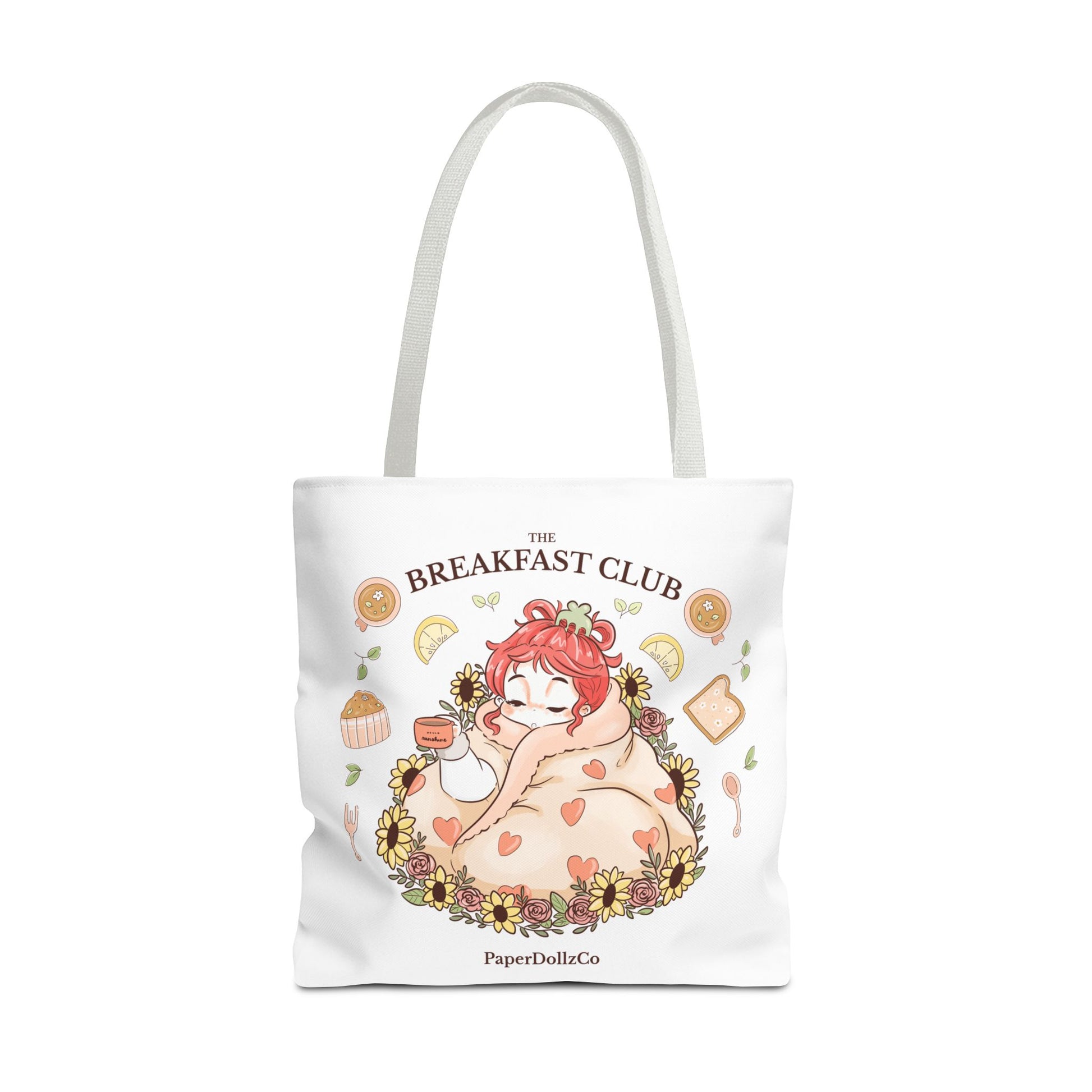 Breakfast Club Tote Bag for Food Lovers, Stylish Grocery Tote, Cute Shopping Bag, Gift for Foodies, Eco-Friendly Accessory | Cherry Merch