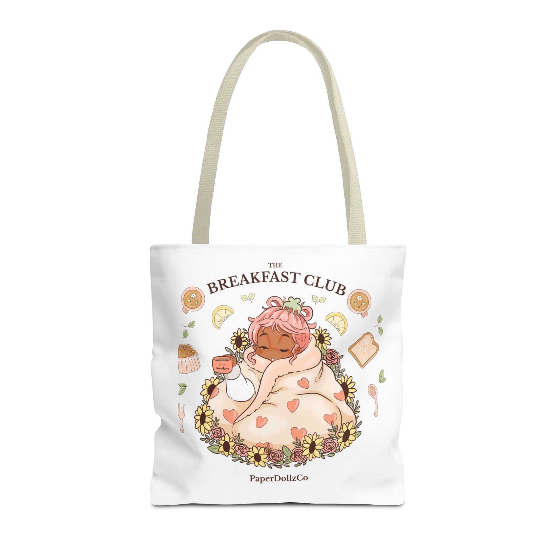 Breakfast Club Tote Bag for Food Lovers, Stylish Grocery Tote, Cute Shopping Bag, Gift for Foodies, Eco-Friendly Accessory | Apricot Merch