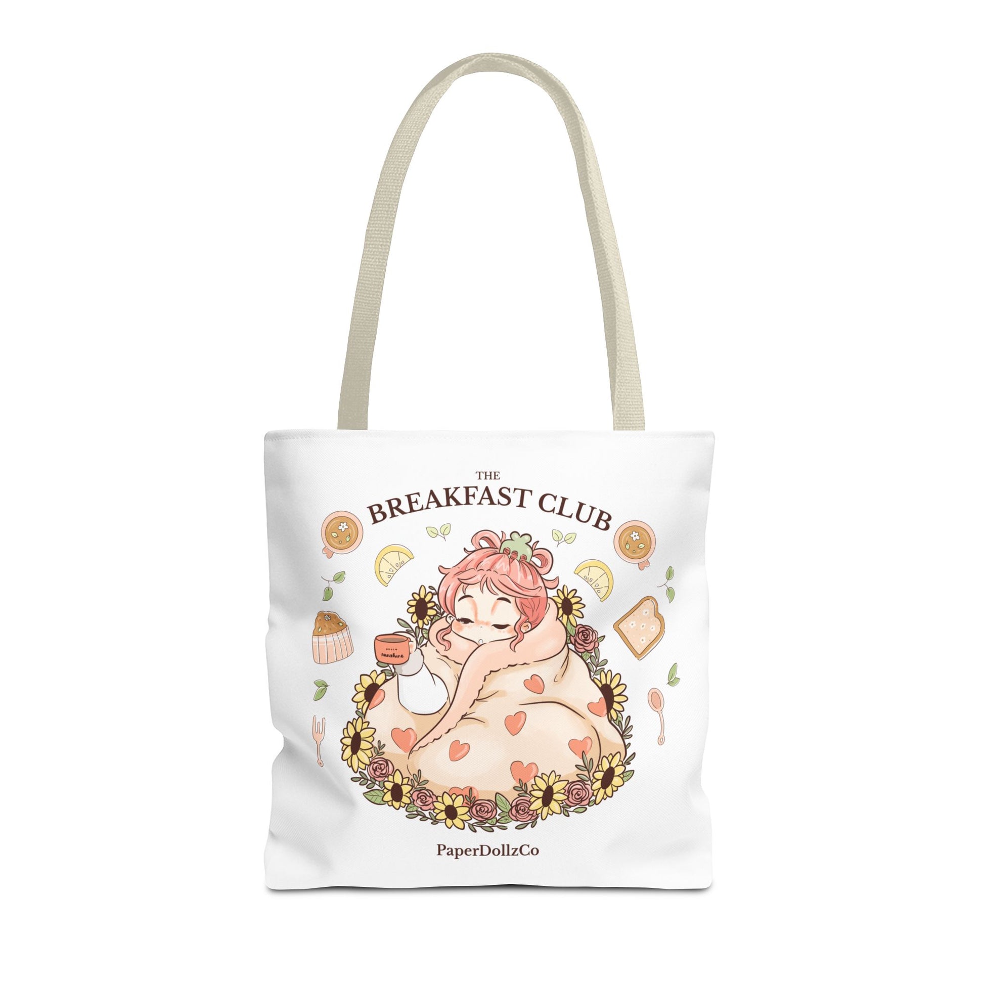 Breakfast Club Tote Bag for Food Lovers, Stylish Grocery Tote, Cute Shopping Bag, Gift for Foodies, Eco-Friendly Accessory | Peach Merch