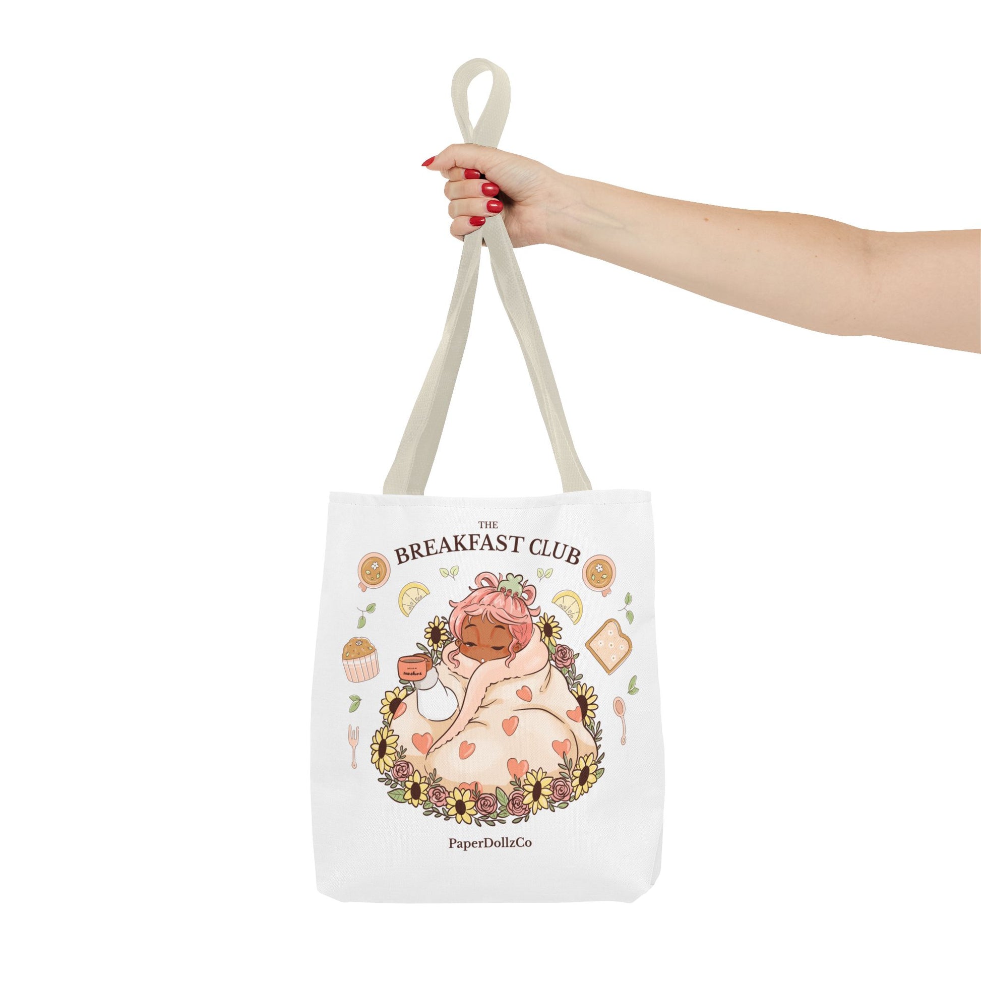 Breakfast Club Tote Bag for Food Lovers, Stylish Grocery Tote, Cute Shopping Bag, Gift for Foodies, Eco-Friendly Accessory | Apricot Merch