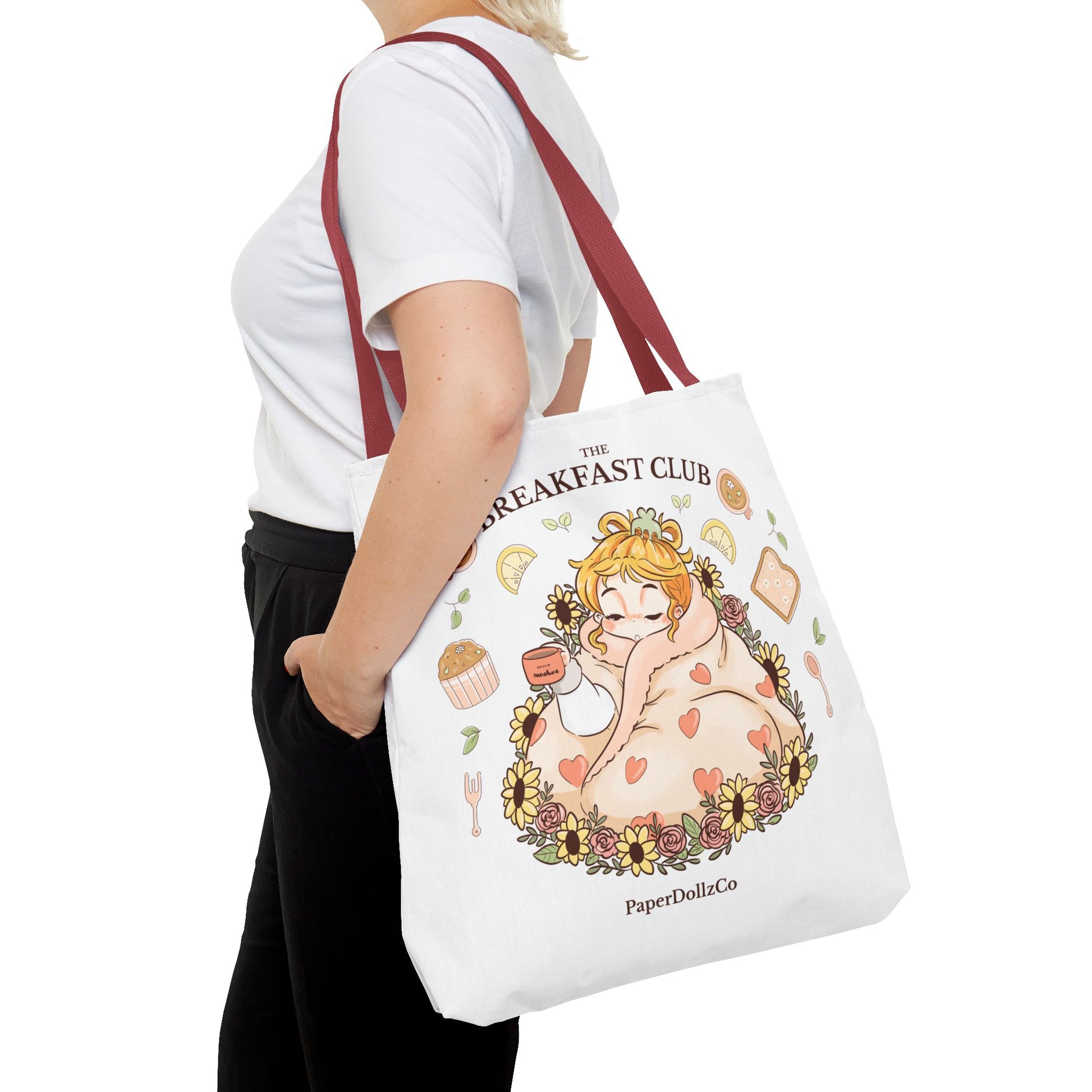 Breakfast Club Tote Bag for Food Lovers, Stylish Grocery Tote, Cute Shopping Bag, Gift for Foodies, Eco-Friendly Accessory | Lemon Merch