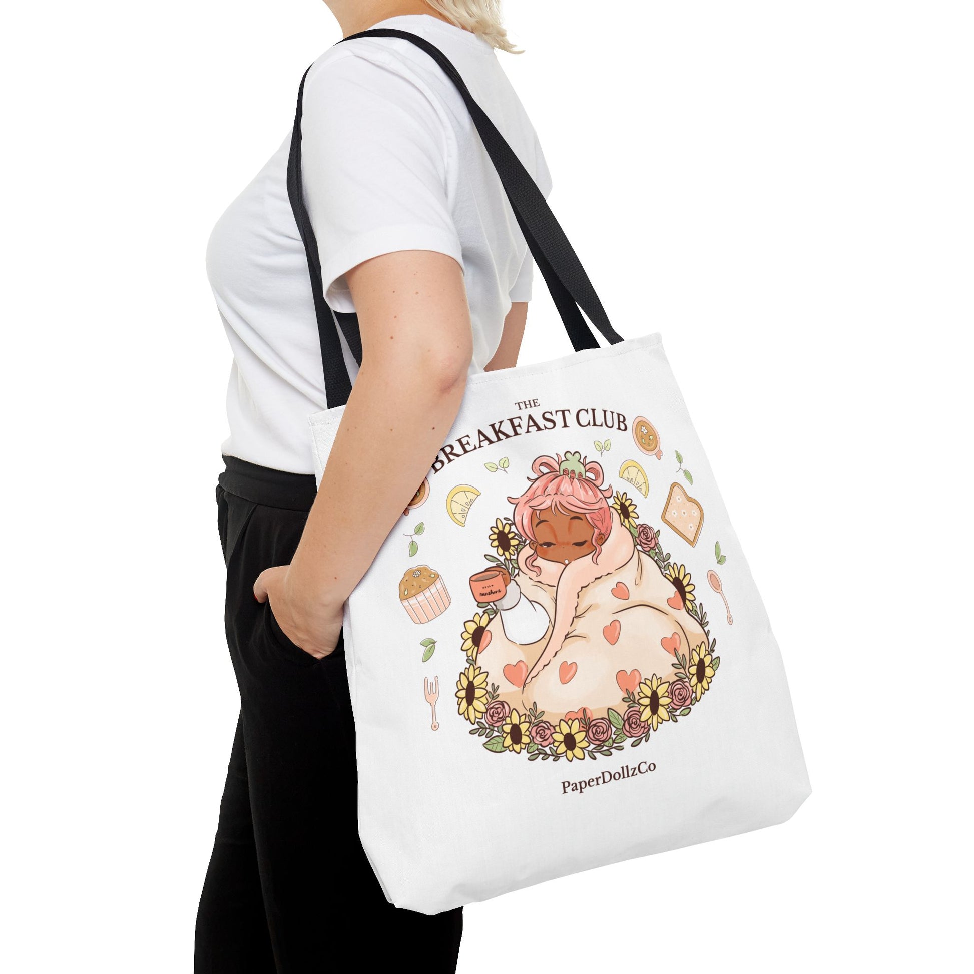Breakfast Club Tote Bag for Food Lovers, Stylish Grocery Tote, Cute Shopping Bag, Gift for Foodies, Eco-Friendly Accessory | Apricot Merch