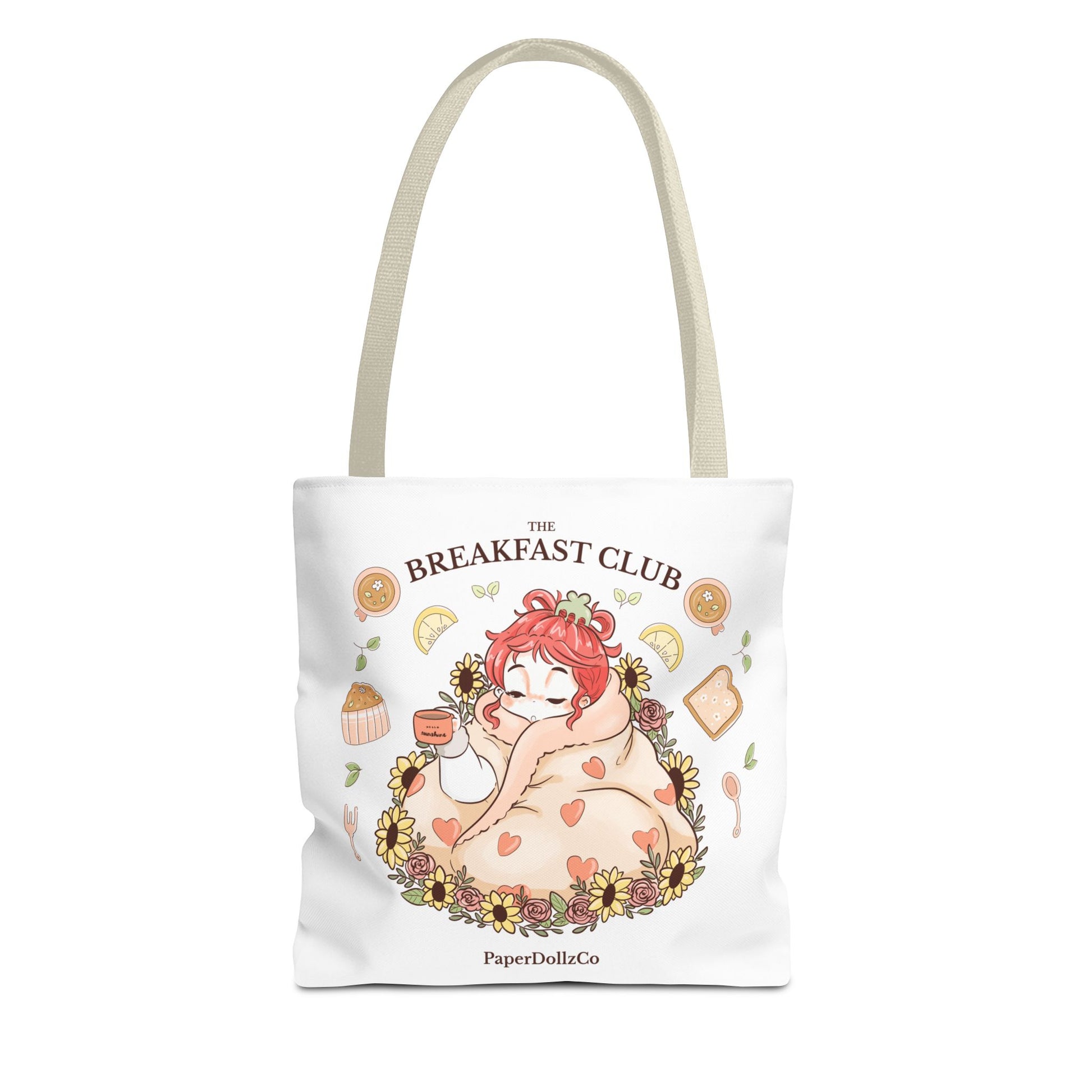 Breakfast Club Tote Bag for Food Lovers, Stylish Grocery Tote, Cute Shopping Bag, Gift for Foodies, Eco-Friendly Accessory | Cherry Merch