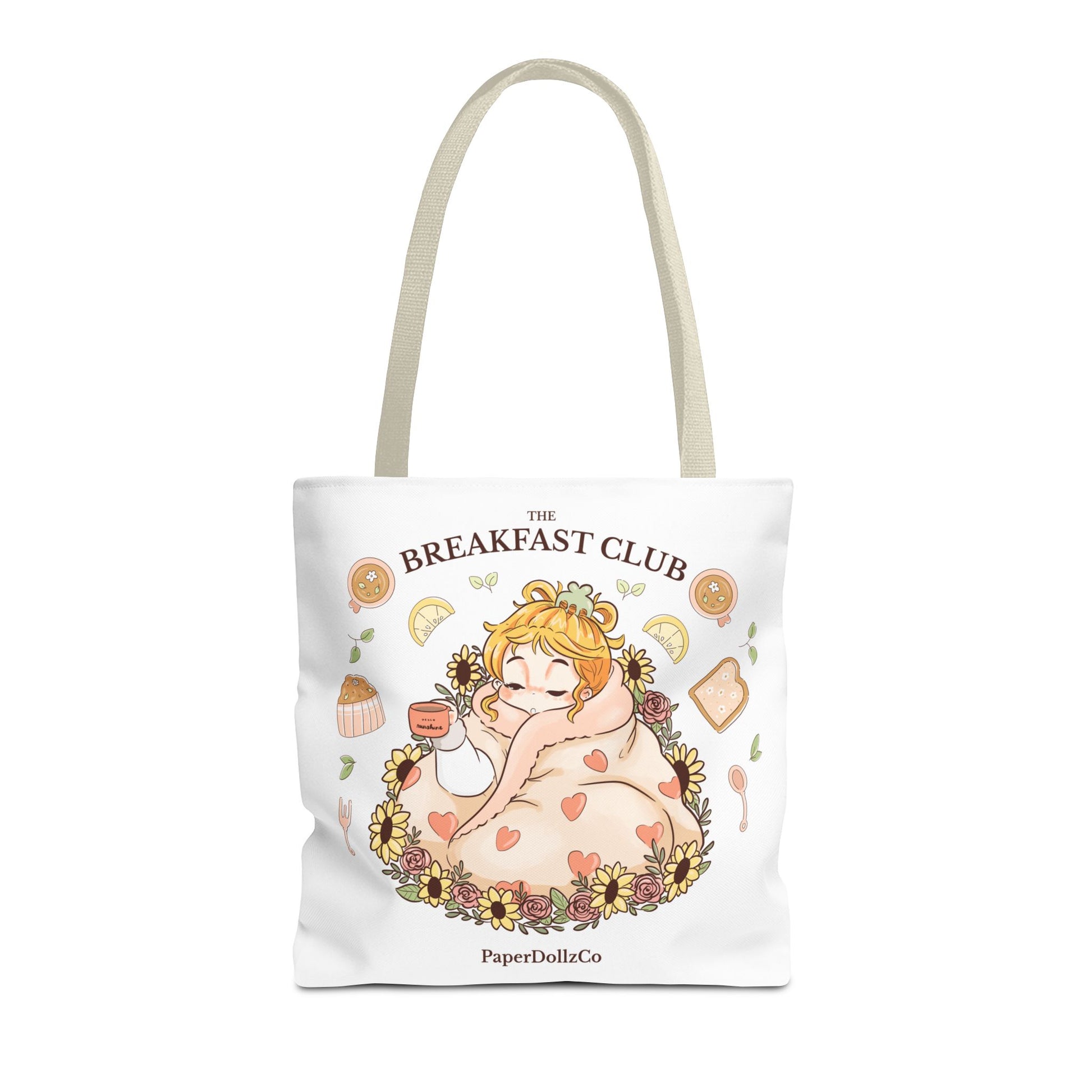 Breakfast Club Tote Bag for Food Lovers, Stylish Grocery Tote, Cute Shopping Bag, Gift for Foodies, Eco-Friendly Accessory | Lemon Merch