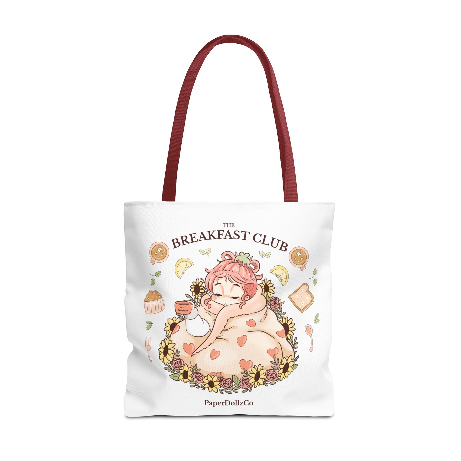 Breakfast Club Tote Bag for Food Lovers, Stylish Grocery Tote, Cute Shopping Bag, Gift for Foodies, Eco-Friendly Accessory | Peach Merch