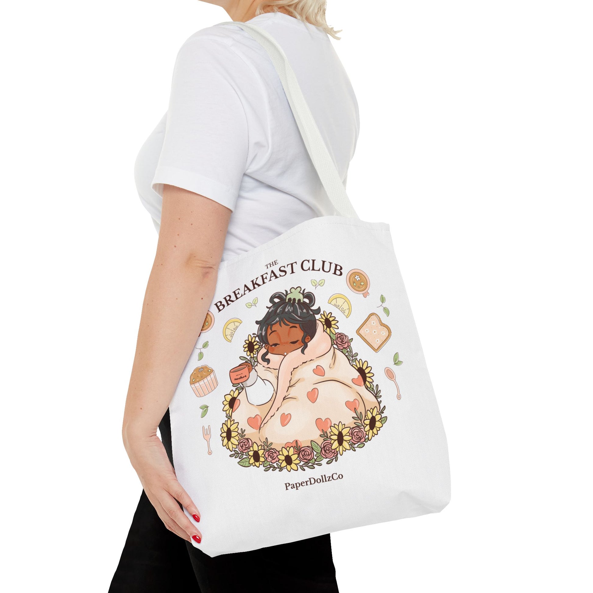 Breakfast Club Tote Bag for Food Lovers, Stylish Grocery Tote, Cute Shopping Bag, Gift for Foodies, Eco-Friendly Accessory | Olive Merch