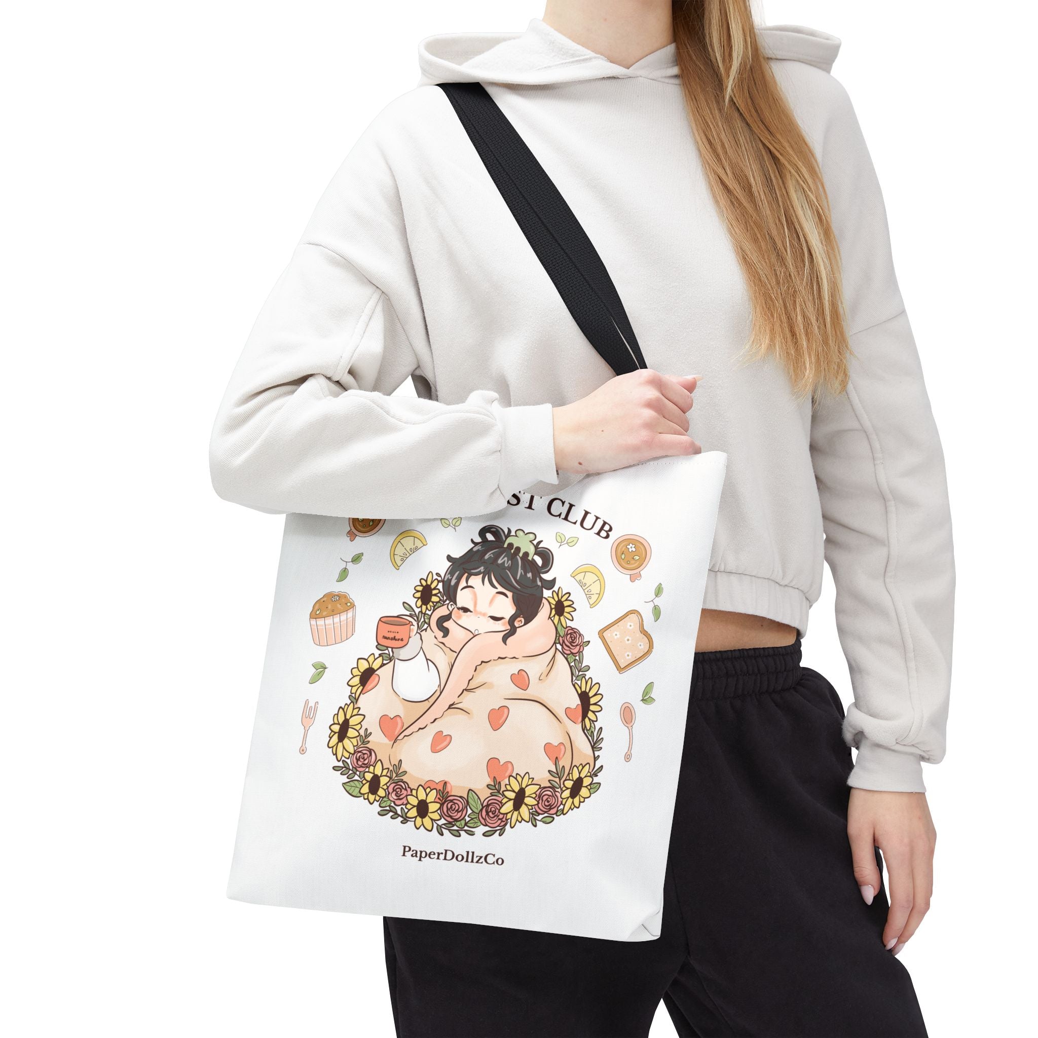 Breakfast Club Tote Bag for Food Lovers, Stylish Grocery Tote, Cute Shopping Bag, Gift for Foodies, Eco-Friendly Accessory | Mulberry Merch