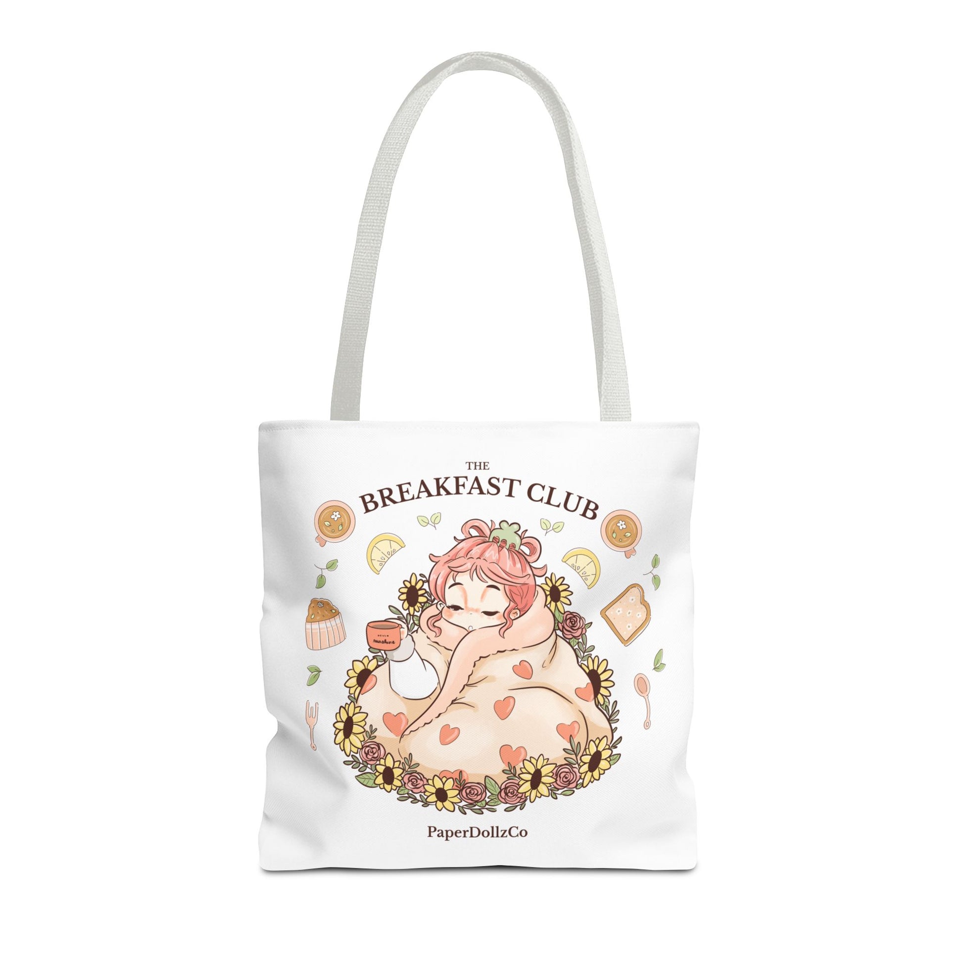 Breakfast Club Tote Bag for Food Lovers, Stylish Grocery Tote, Cute Shopping Bag, Gift for Foodies, Eco-Friendly Accessory | Peach Merch