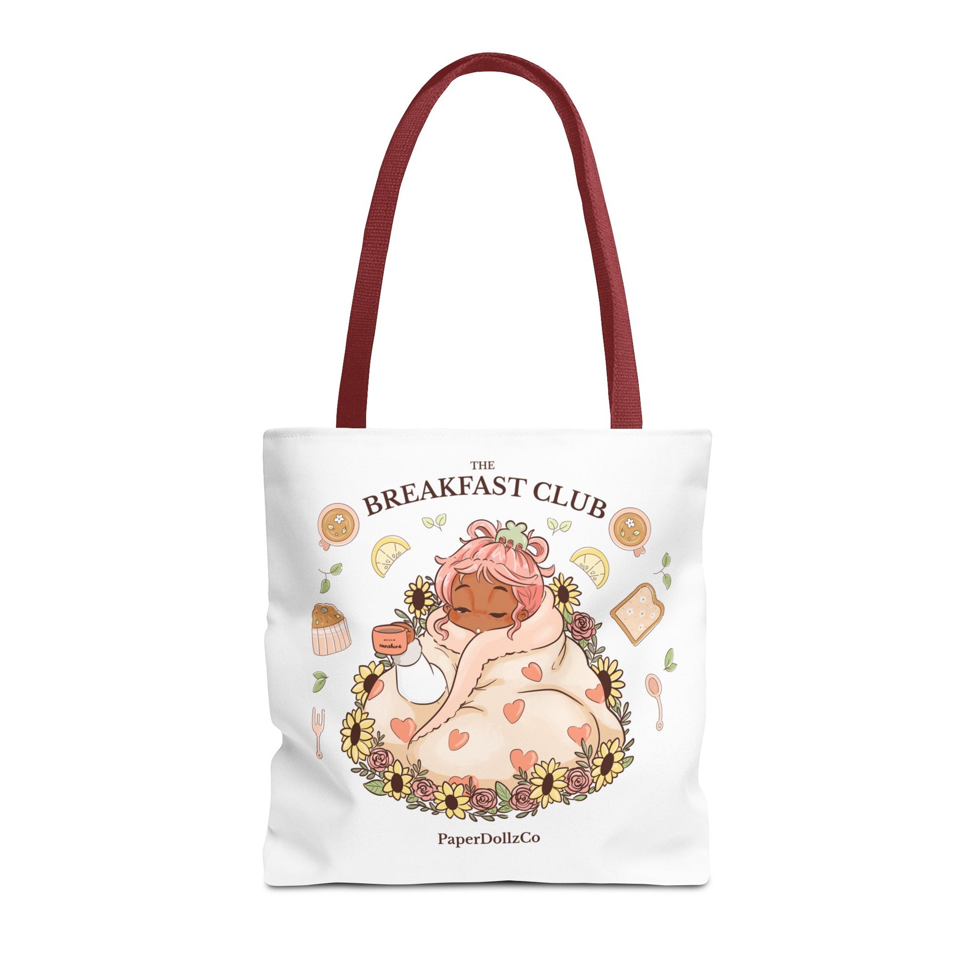Breakfast Club Tote Bag for Food Lovers, Stylish Grocery Tote, Cute Shopping Bag, Gift for Foodies, Eco-Friendly Accessory | Apricot Merch