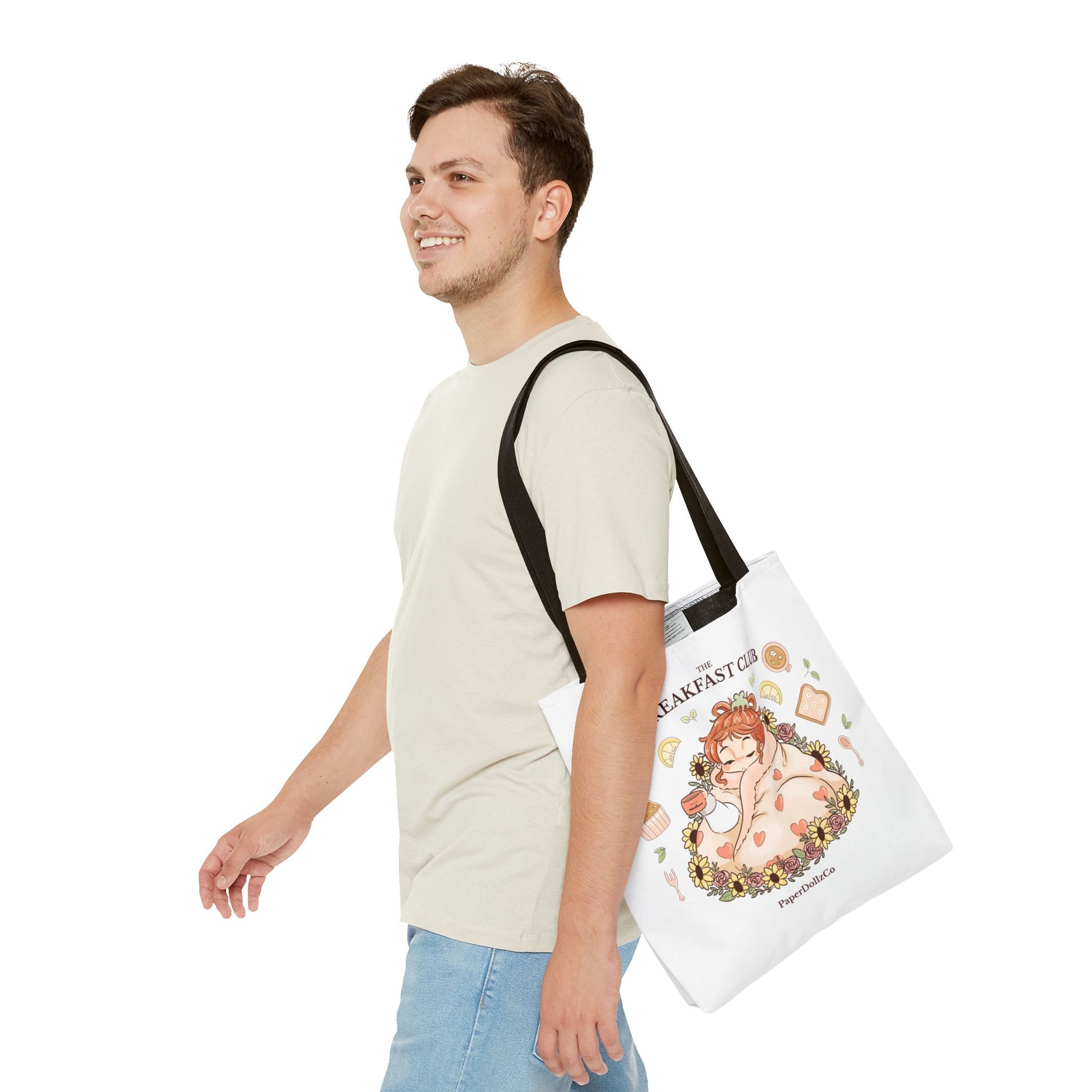 Breakfast Club Tote Bag for Food Lovers, Stylish Grocery Tote, Cute Shopping Bag, Gift for Foodies, Eco-Friendly Accessory | Kiwi Merch