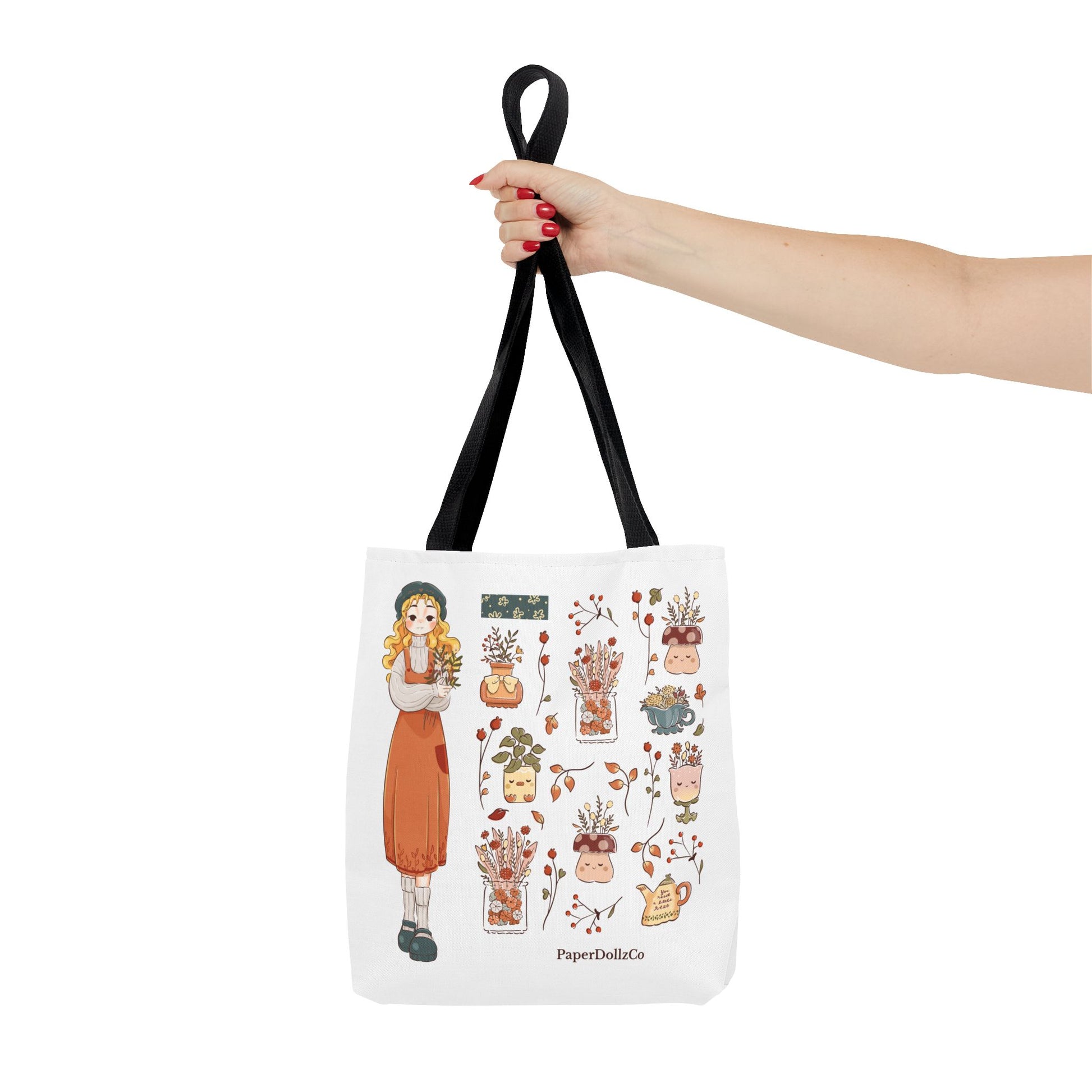 Themed Tote Bag, Cozy Fall Essentials, Cute Eco-Friendly Shoulder Bag, Harvest Season Shopping Bag, Pumpkin Spice Carryall | Lemon Merch