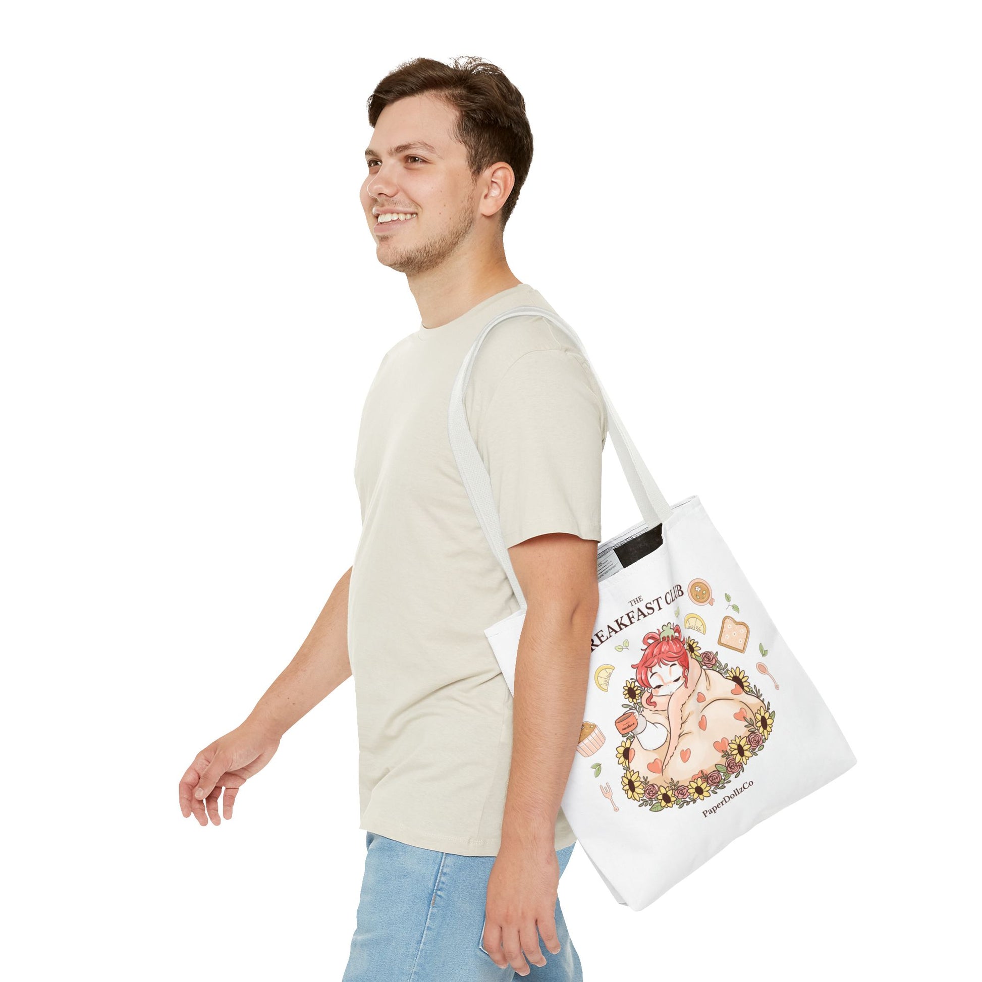 Breakfast Club Tote Bag for Food Lovers, Stylish Grocery Tote, Cute Shopping Bag, Gift for Foodies, Eco-Friendly Accessory | Cherry Merch
