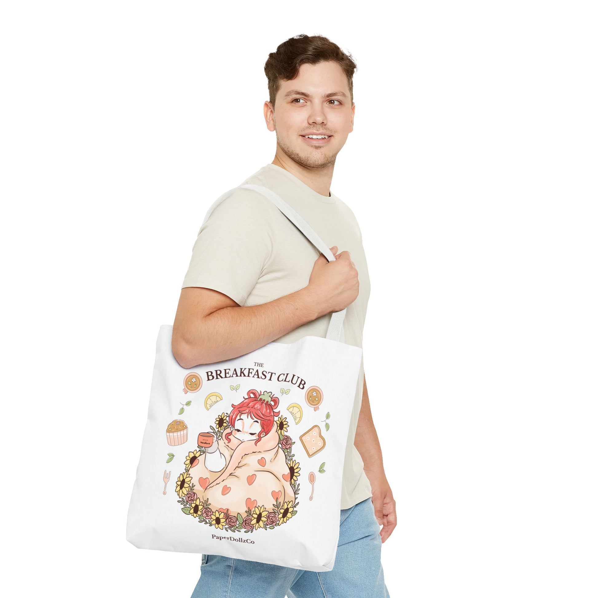 Breakfast Club Tote Bag for Food Lovers, Stylish Grocery Tote, Cute Shopping Bag, Gift for Foodies, Eco-Friendly Accessory | Cherry Merch