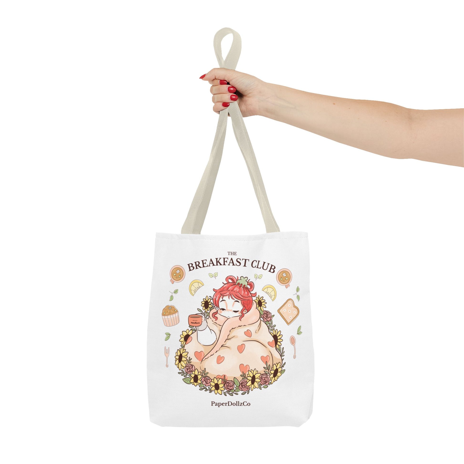 Breakfast Club Tote Bag for Food Lovers, Stylish Grocery Tote, Cute Shopping Bag, Gift for Foodies, Eco-Friendly Accessory | Cherry Merch