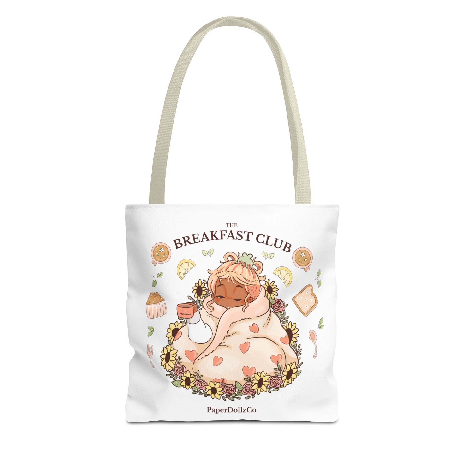 Breakfast Club Tote Bag for Food Lovers, Stylish Grocery Tote, Cute Shopping Bag, Gift for Foodies, Eco-Friendly Accessory | Mirabelle Merch