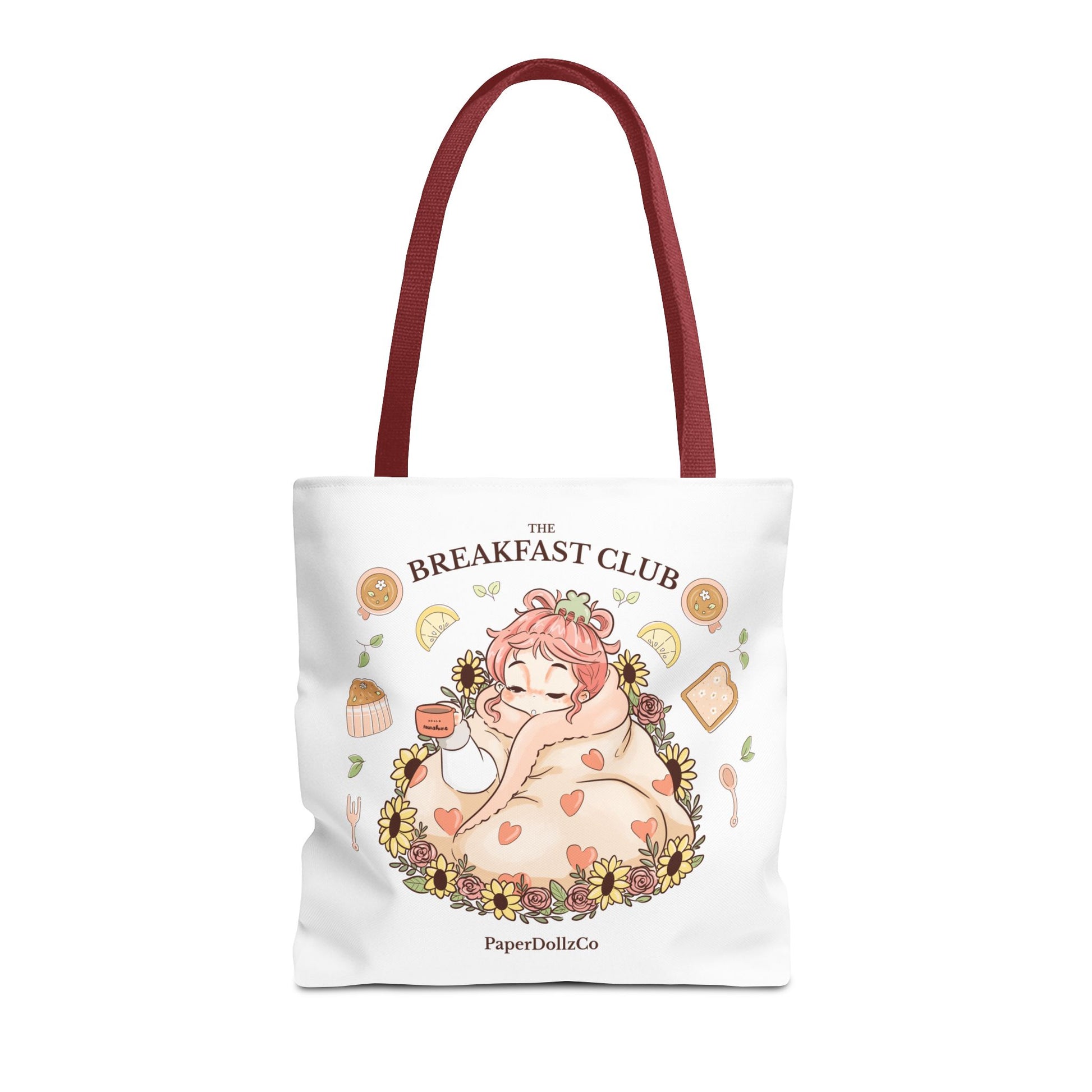 Breakfast Club Tote Bag for Food Lovers, Stylish Grocery Tote, Cute Shopping Bag, Gift for Foodies, Eco-Friendly Accessory | Peach Merch