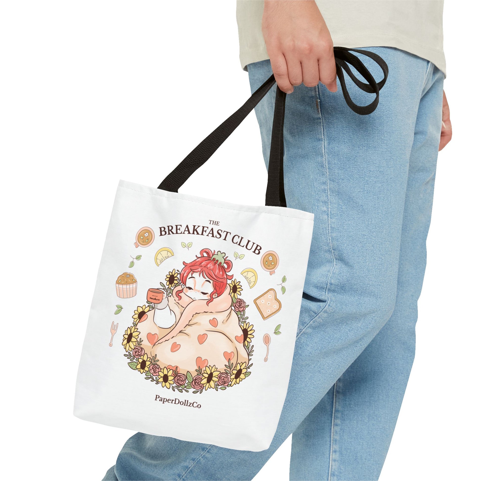Breakfast Club Tote Bag for Food Lovers, Stylish Grocery Tote, Cute Shopping Bag, Gift for Foodies, Eco-Friendly Accessory | Cherry Merch