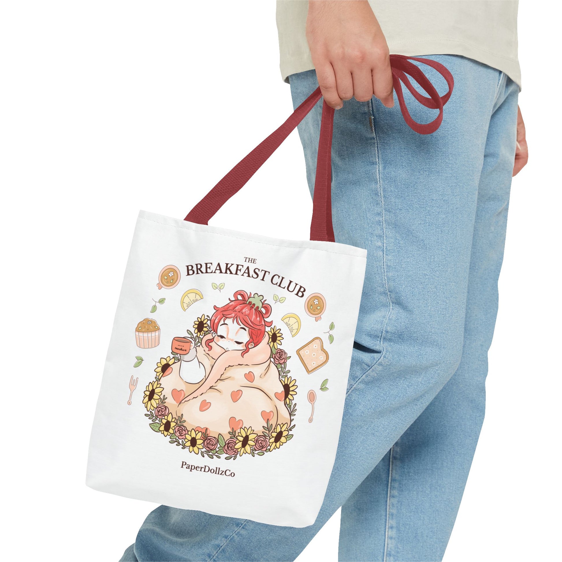 Breakfast Club Tote Bag for Food Lovers, Stylish Grocery Tote, Cute Shopping Bag, Gift for Foodies, Eco-Friendly Accessory | Cherry Merch