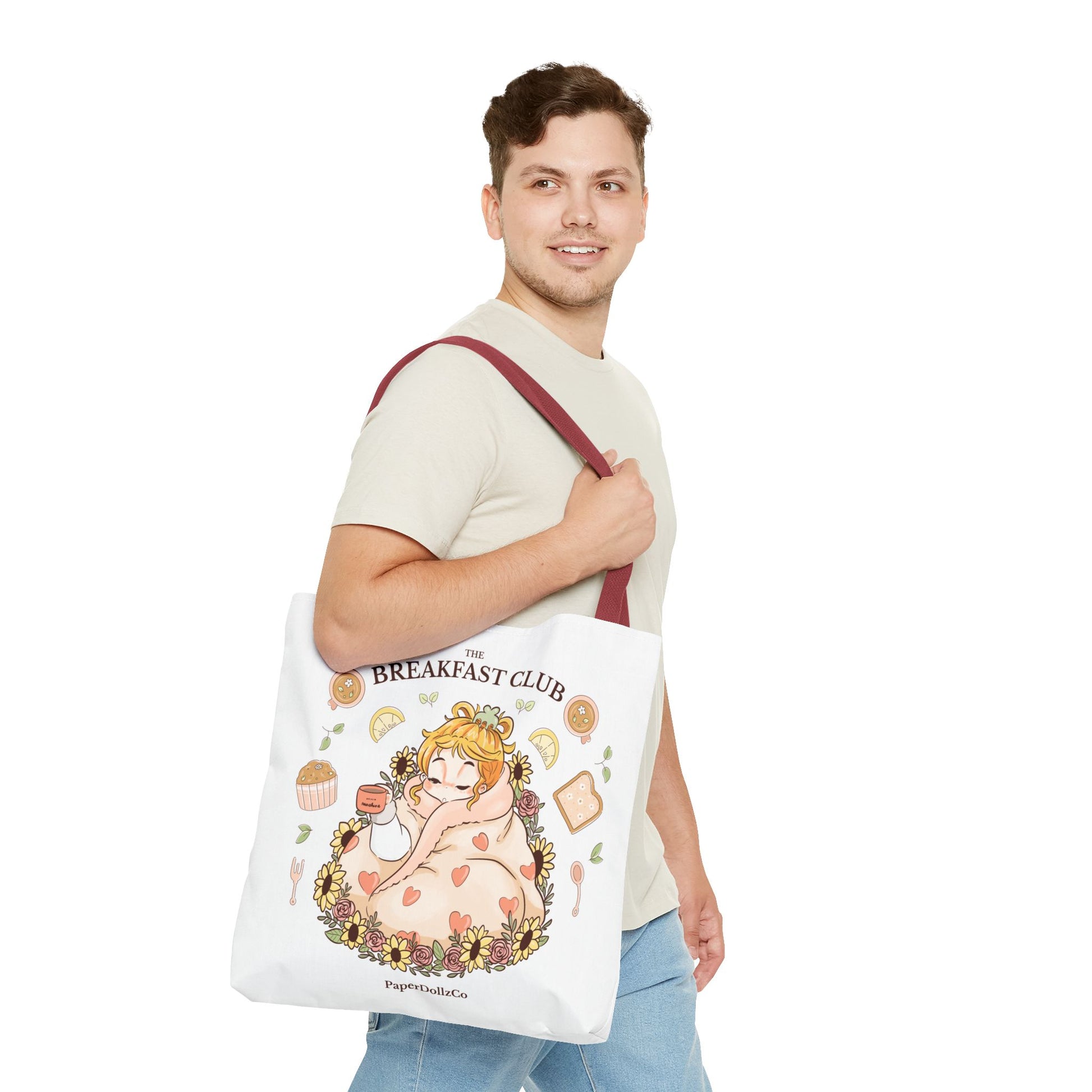 Breakfast Club Tote Bag for Food Lovers, Stylish Grocery Tote, Cute Shopping Bag, Gift for Foodies, Eco-Friendly Accessory | Lemon Merch
