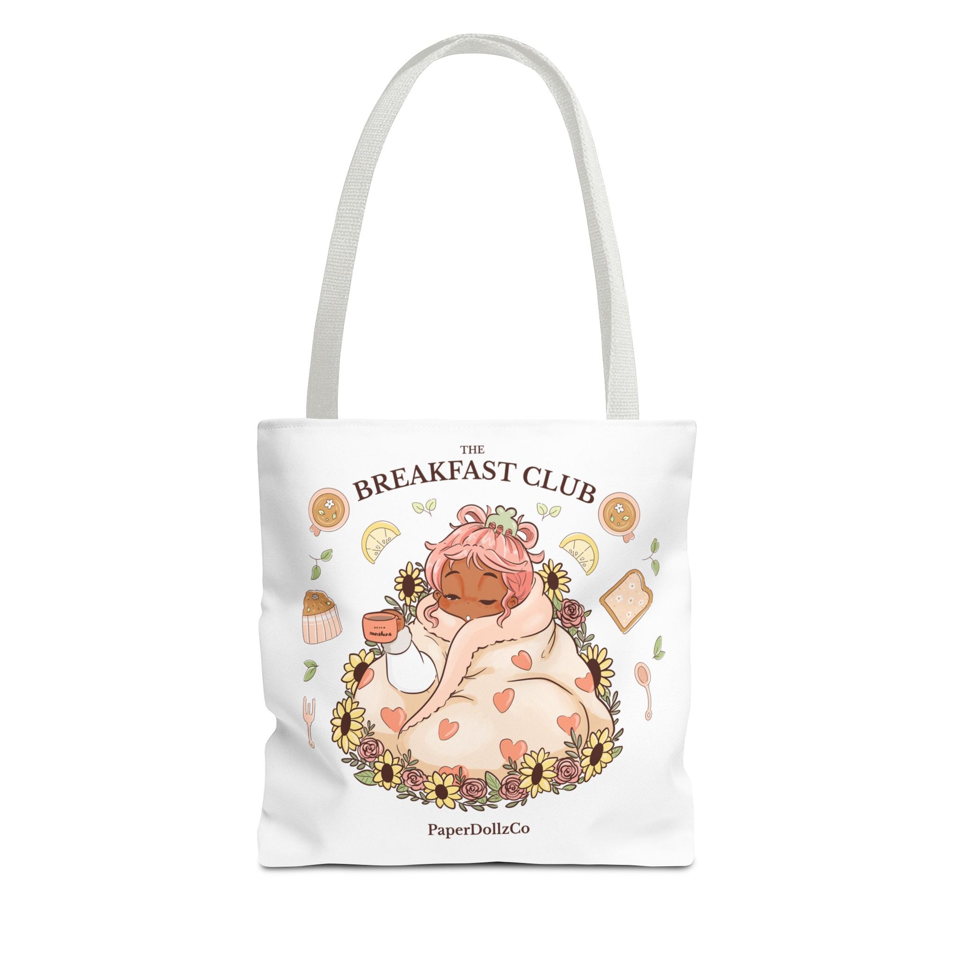Breakfast Club Tote Bag for Food Lovers, Stylish Grocery Tote, Cute Shopping Bag, Gift for Foodies, Eco-Friendly Accessory | Apricot Merch