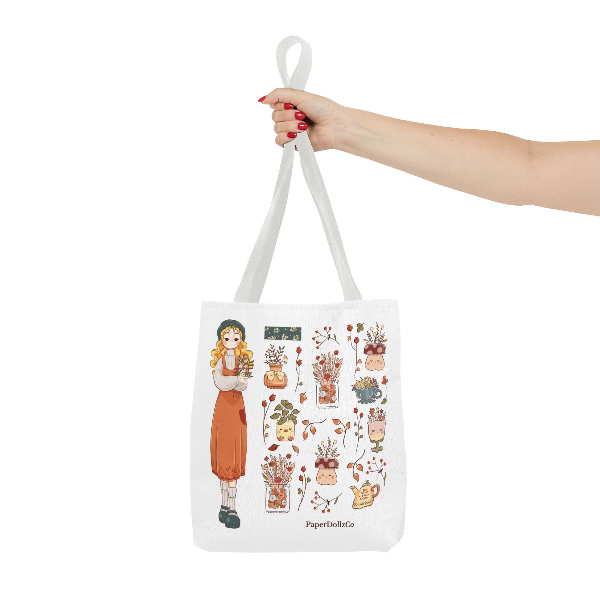 Themed Tote Bag, Cozy Fall Essentials, Cute Eco-Friendly Shoulder Bag, Harvest Season Shopping Bag, Pumpkin Spice Carryall | Lemon Merch
